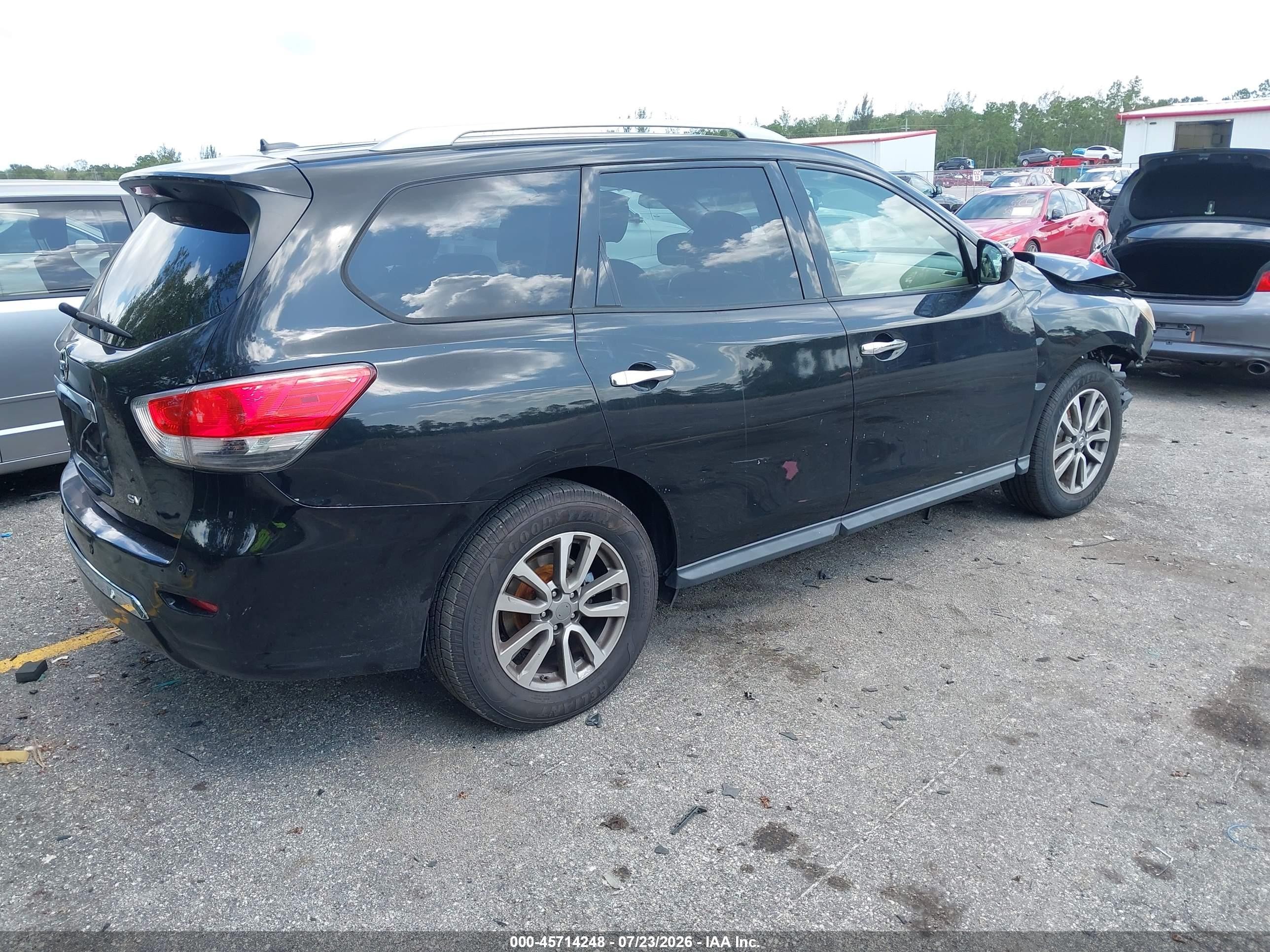 2015 Nissan Pathfinder Platinum/s/sl/sv Black vin: 5N1AR2MNXFC617730