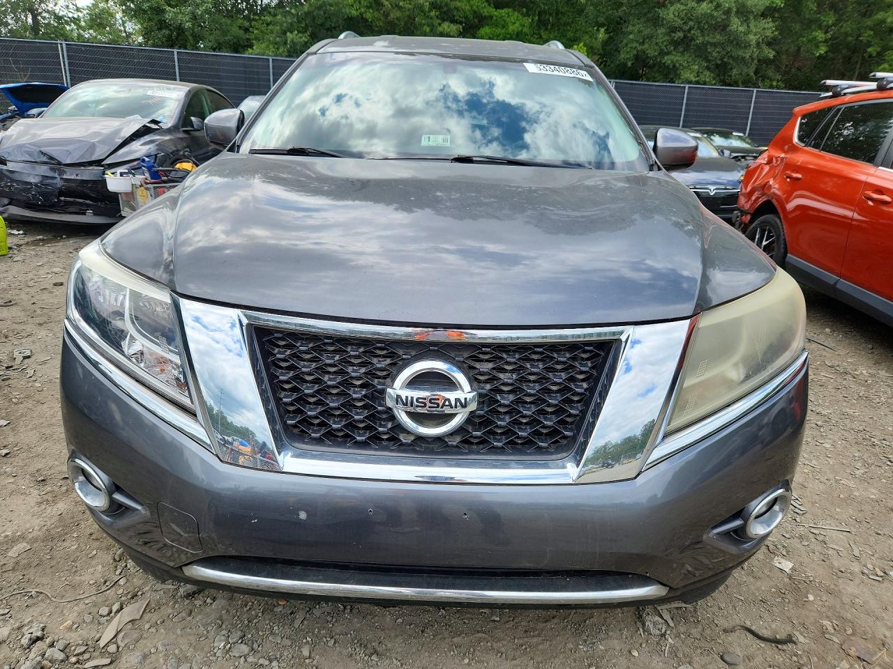 2015 Nissan Pathfinder Sv Gray vin: 5N1AR2MNXFC629716