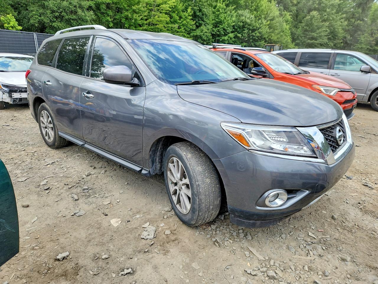 2015 Nissan Pathfinder Sv Gray vin: 5N1AR2MNXFC629716