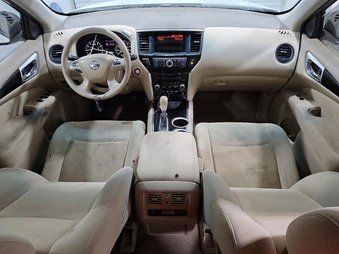 2015 Nissan Pathfinder S White vin: 5N1AR2MNXFC643003