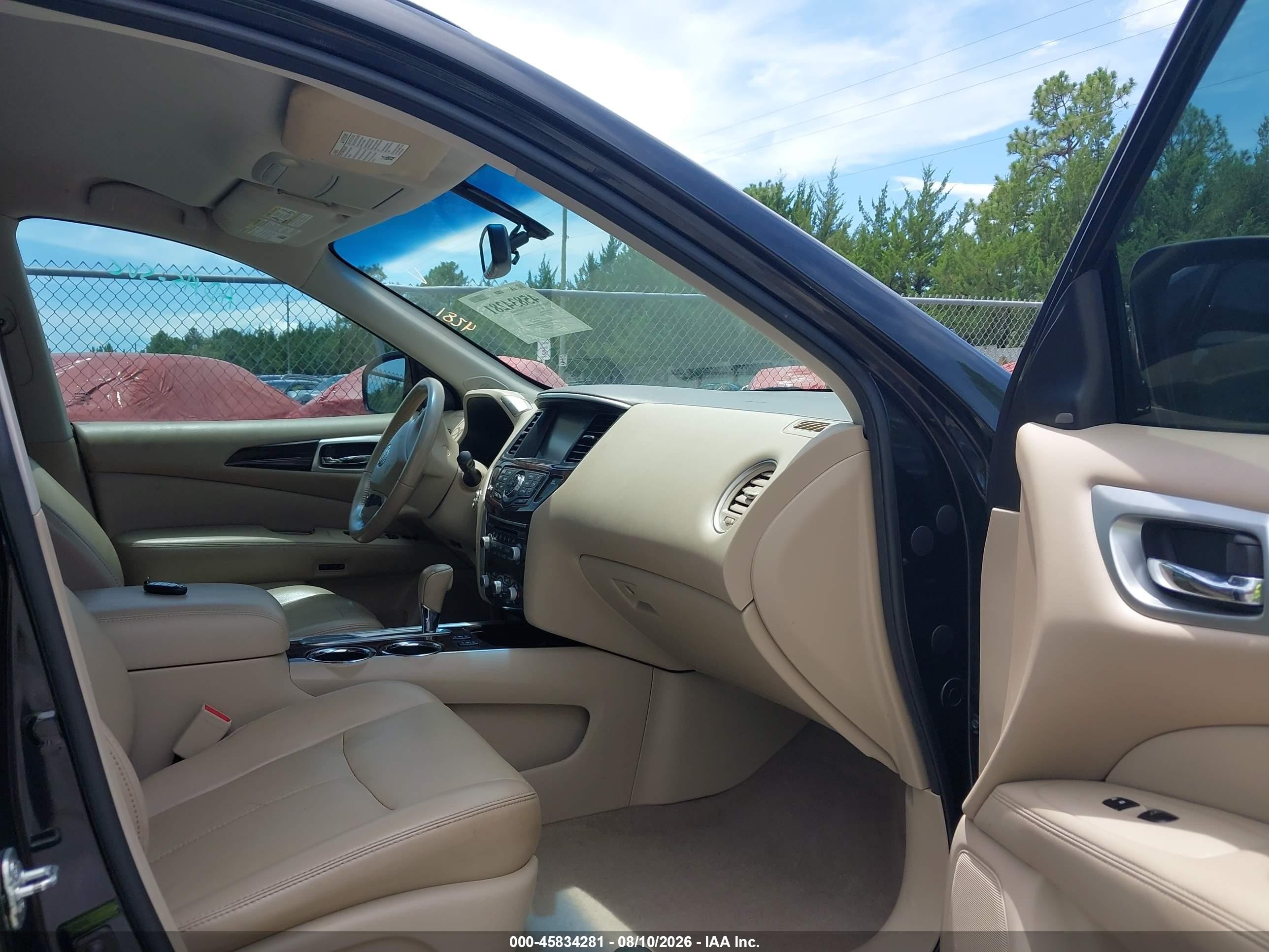 2015 Nissan Pathfinder Sl Black vin: 5N1AR2MNXFC644264