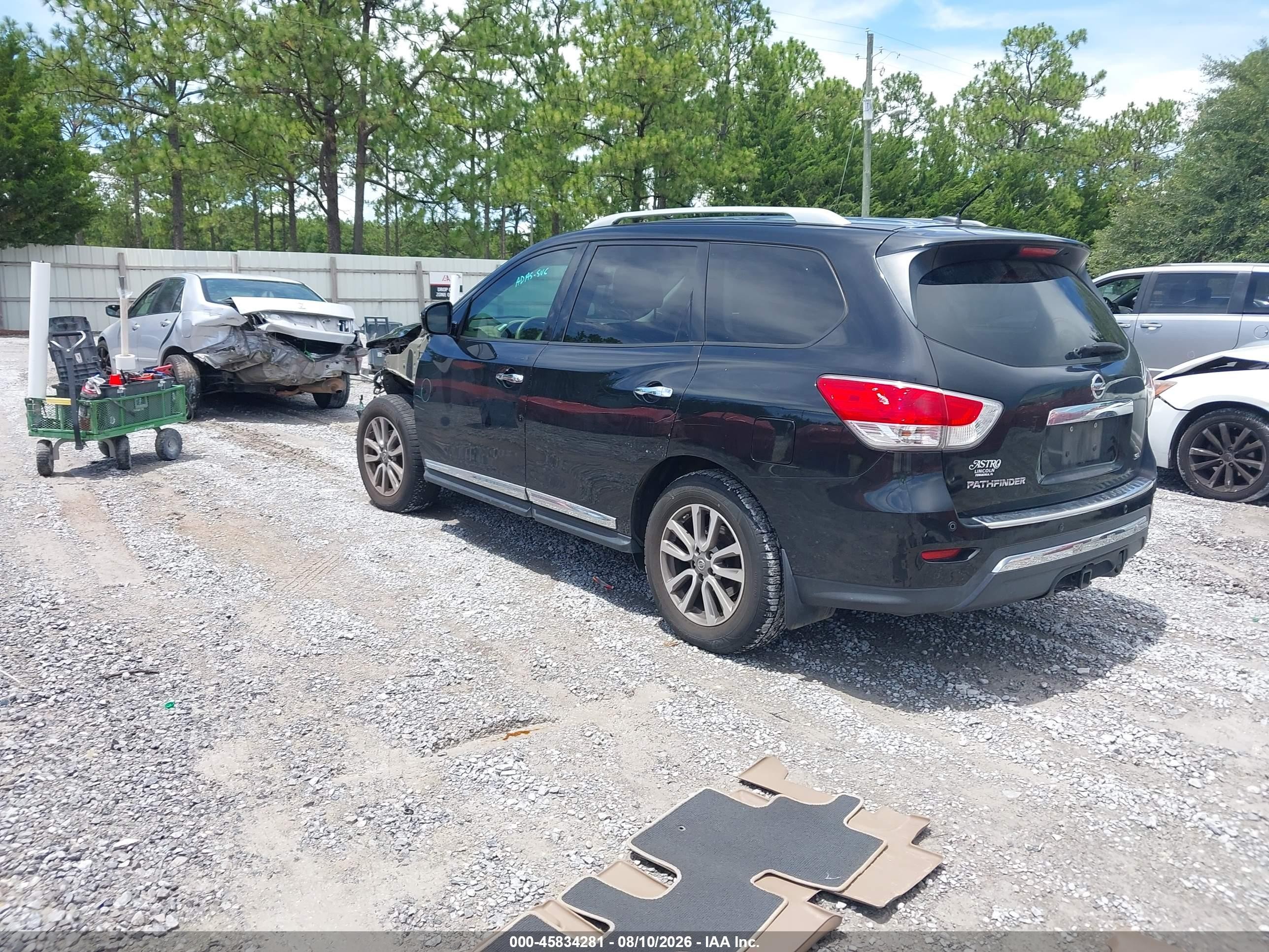 2015 Nissan Pathfinder Sl Black vin: 5N1AR2MNXFC644264