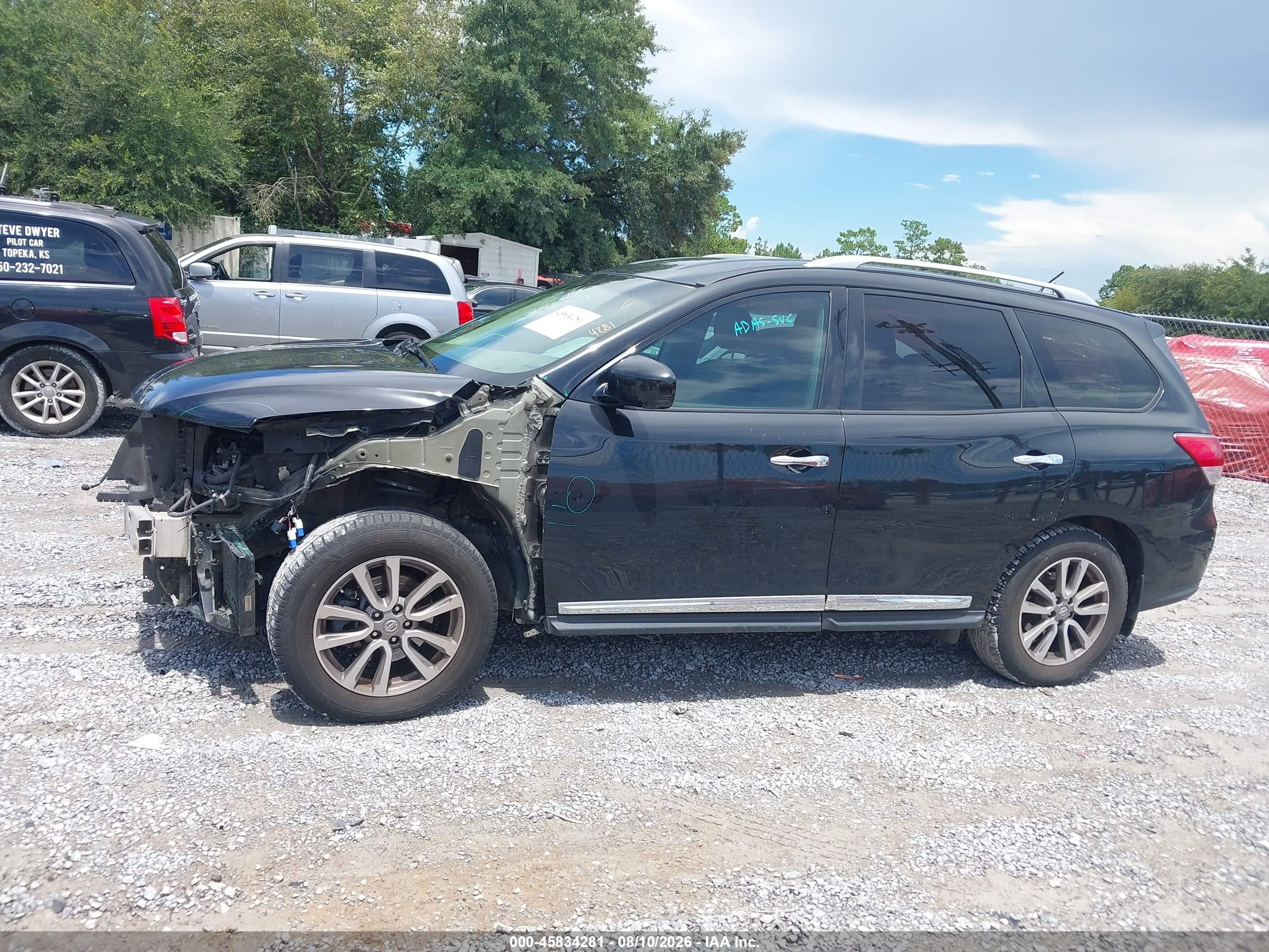 2015 Nissan Pathfinder Sl Black vin: 5N1AR2MNXFC644264