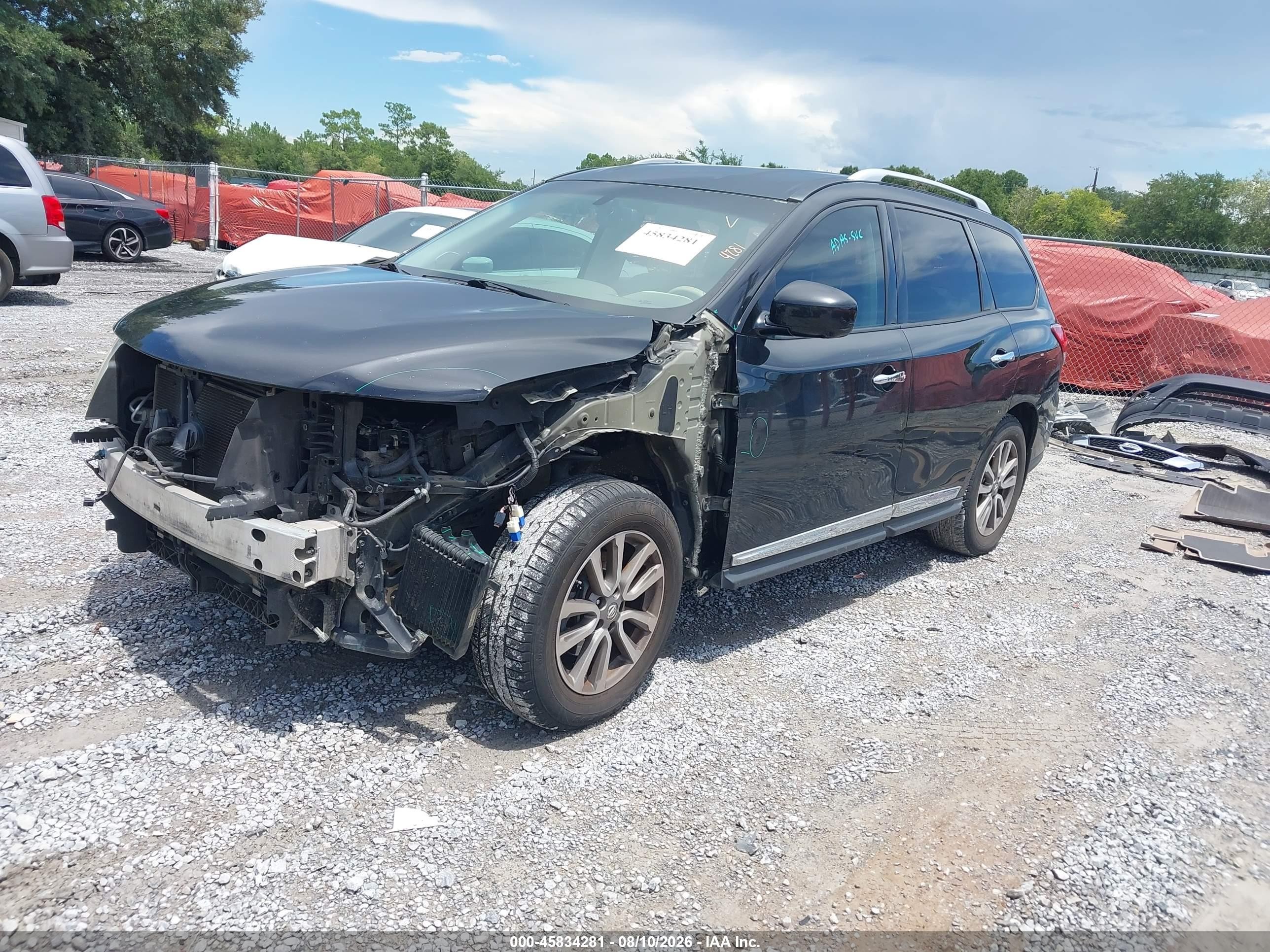 2015 Nissan Pathfinder Sl Black vin: 5N1AR2MNXFC644264