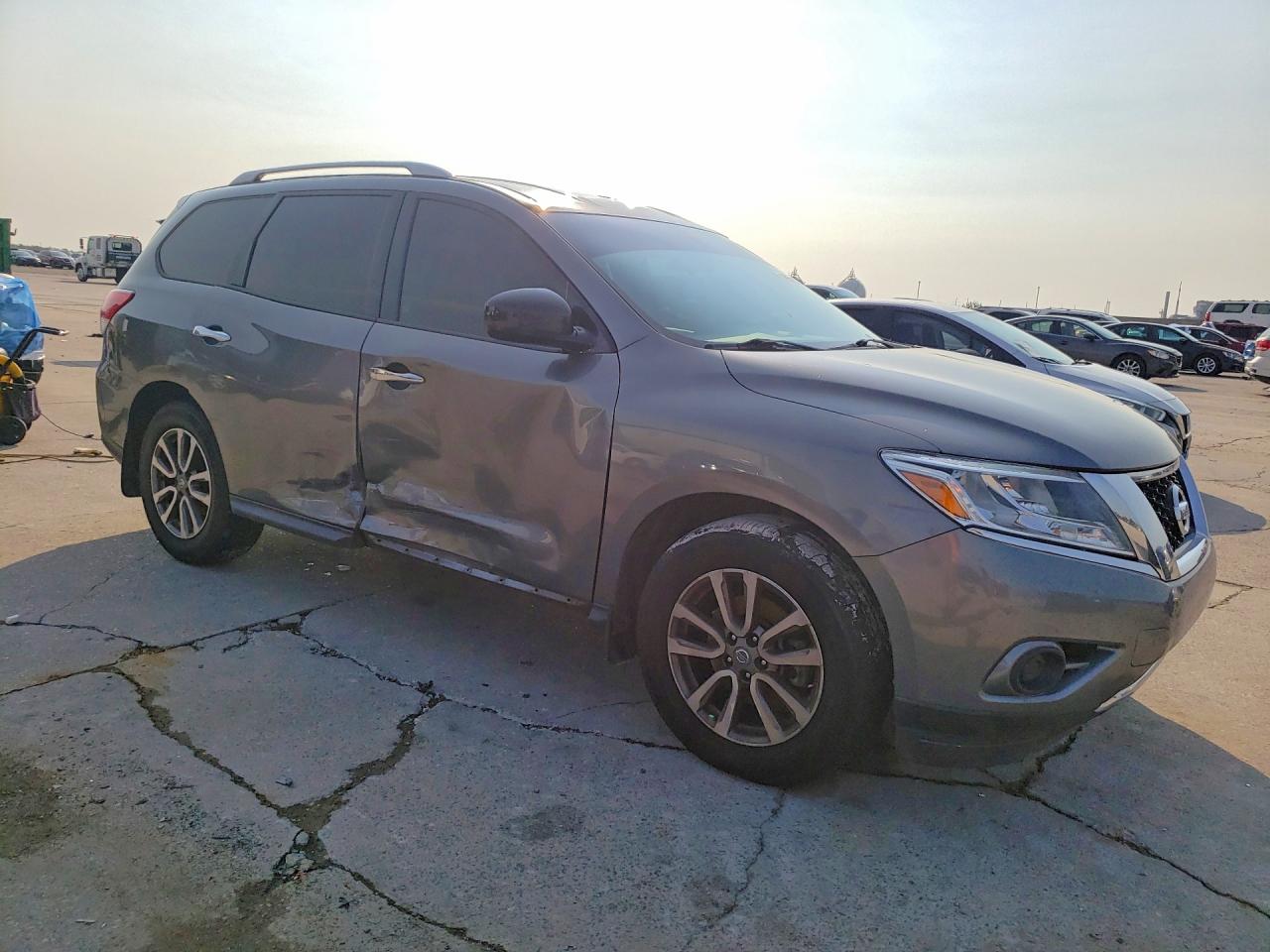 2015 Nissan Pathfinder S Gray vin: 5N1AR2MNXFC651019