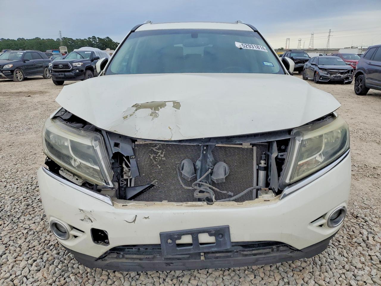 2015 Nissan Pathfinder S White vin: 5N1AR2MNXFC653062