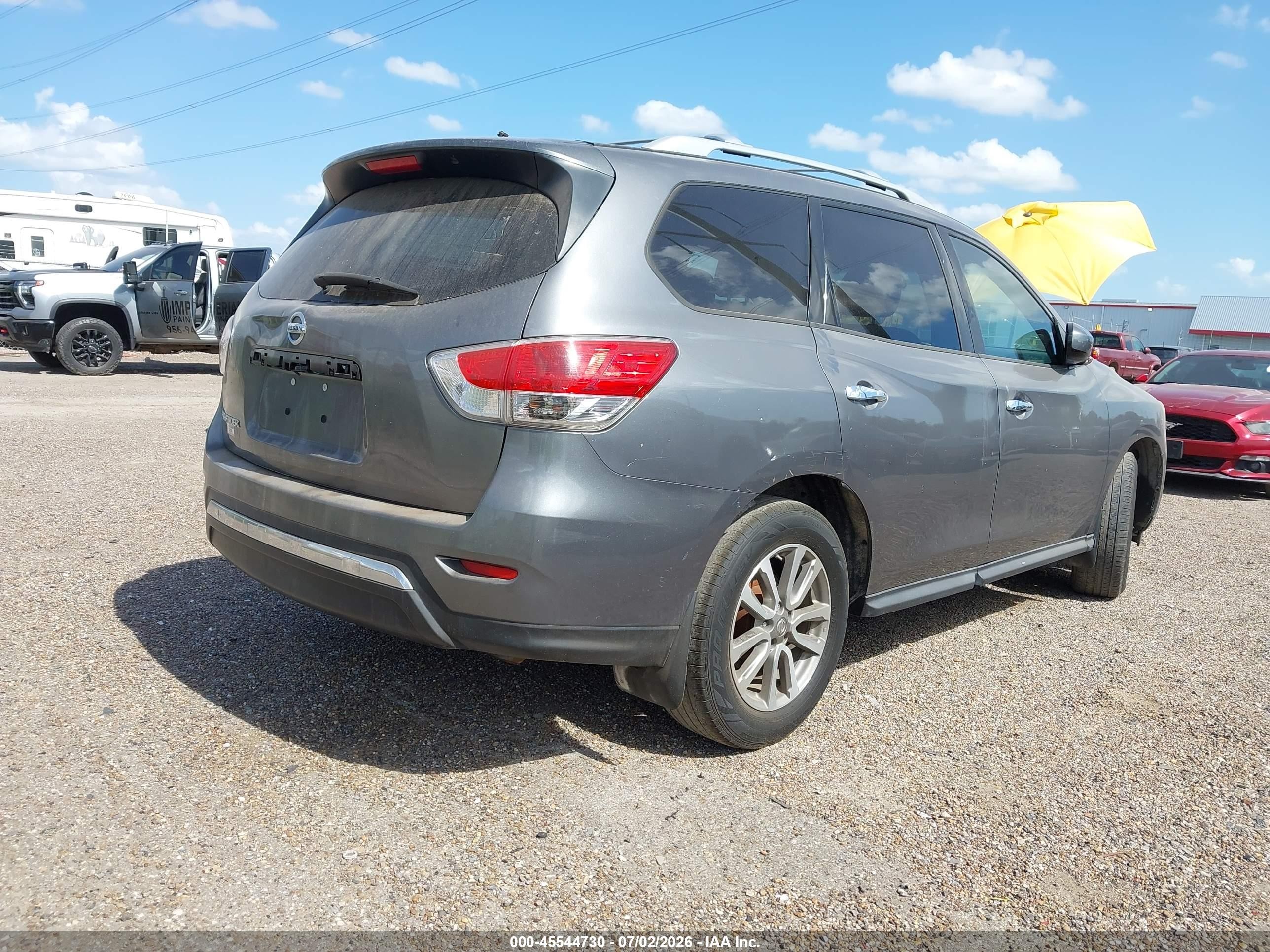 2015 Nissan Pathfinder S Gray vin: 5N1AR2MNXFC660884