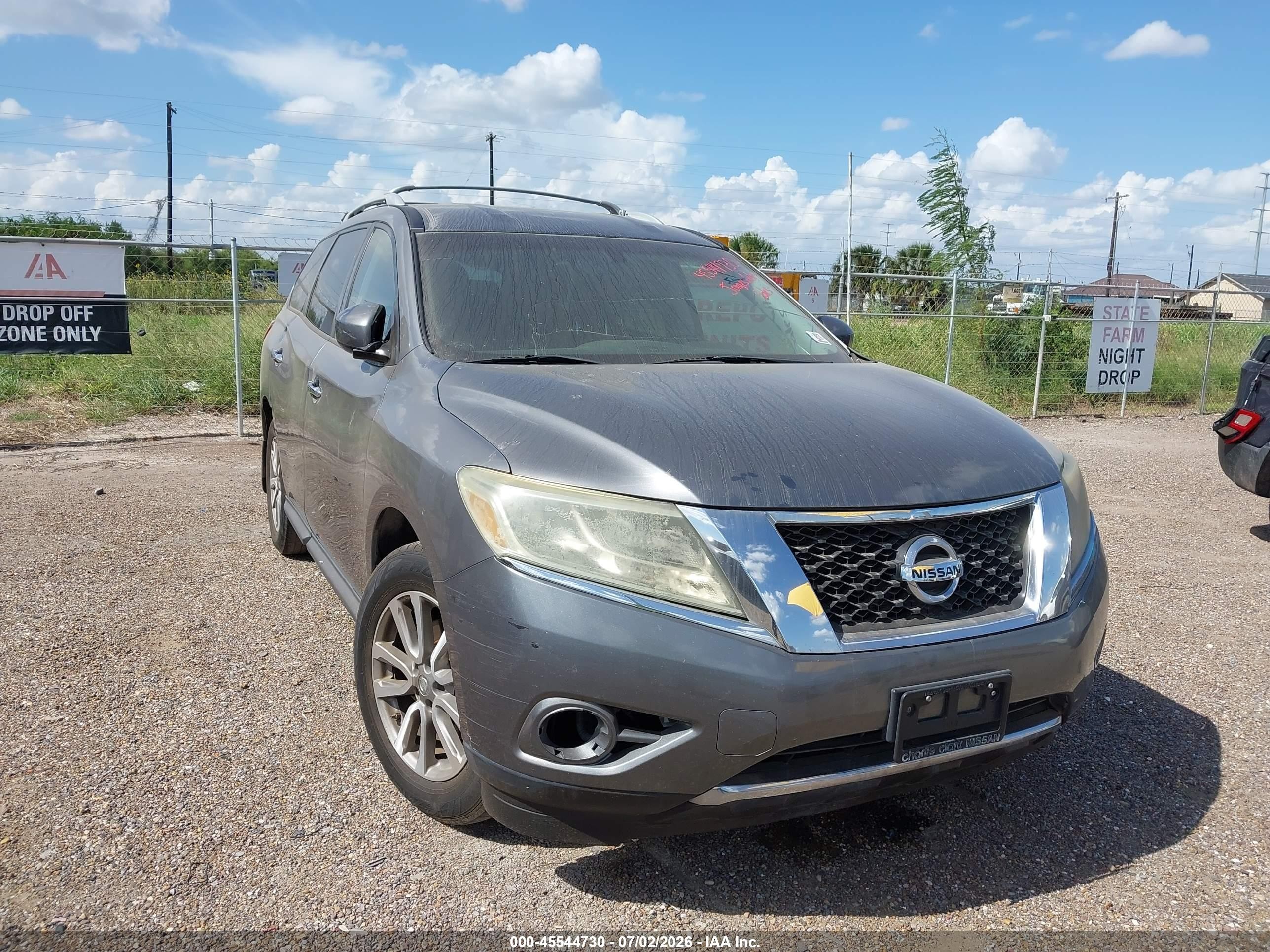 2015 Nissan Pathfinder S Gray vin: 5N1AR2MNXFC660884