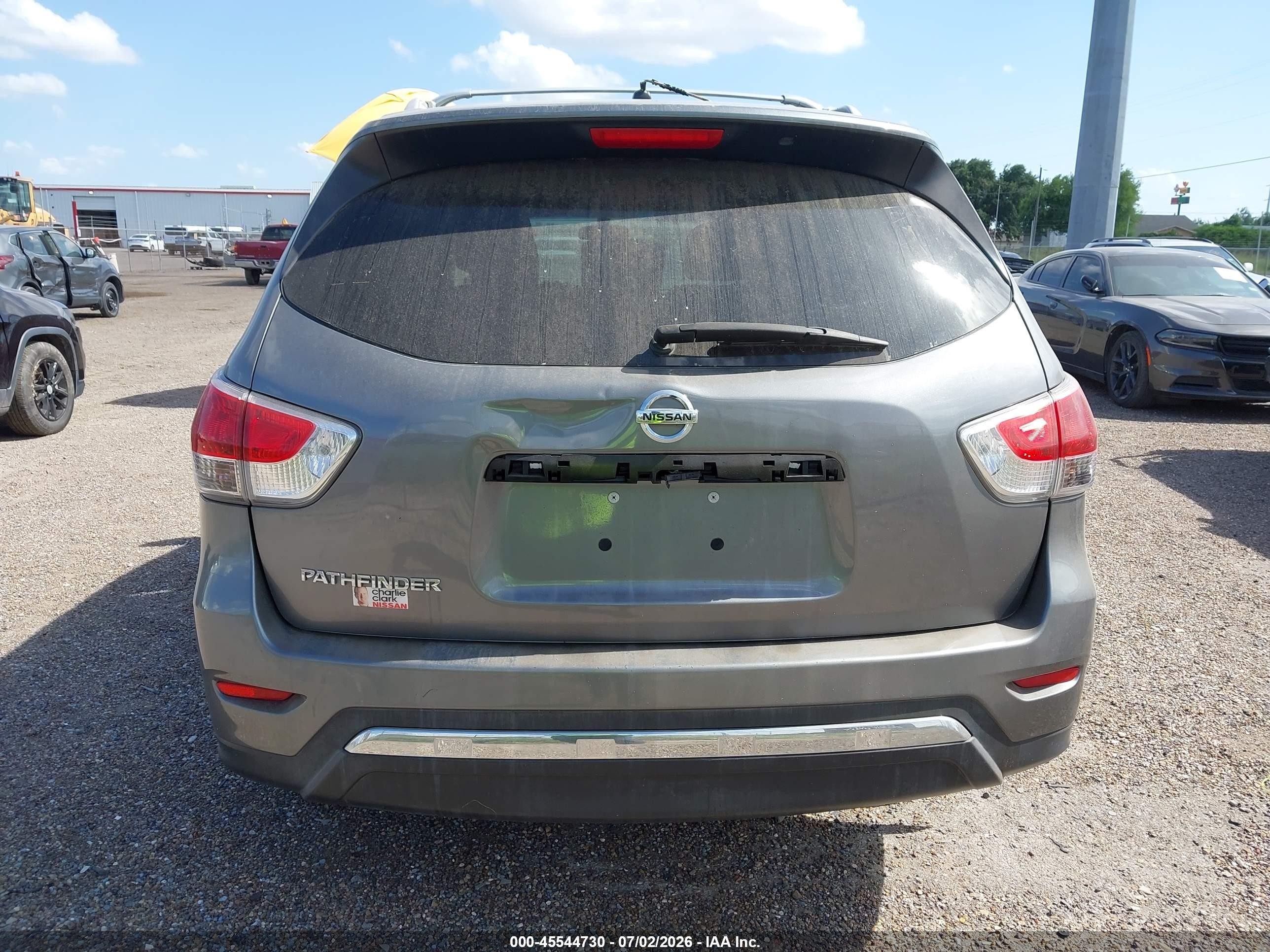 2015 Nissan Pathfinder S Gray vin: 5N1AR2MNXFC660884