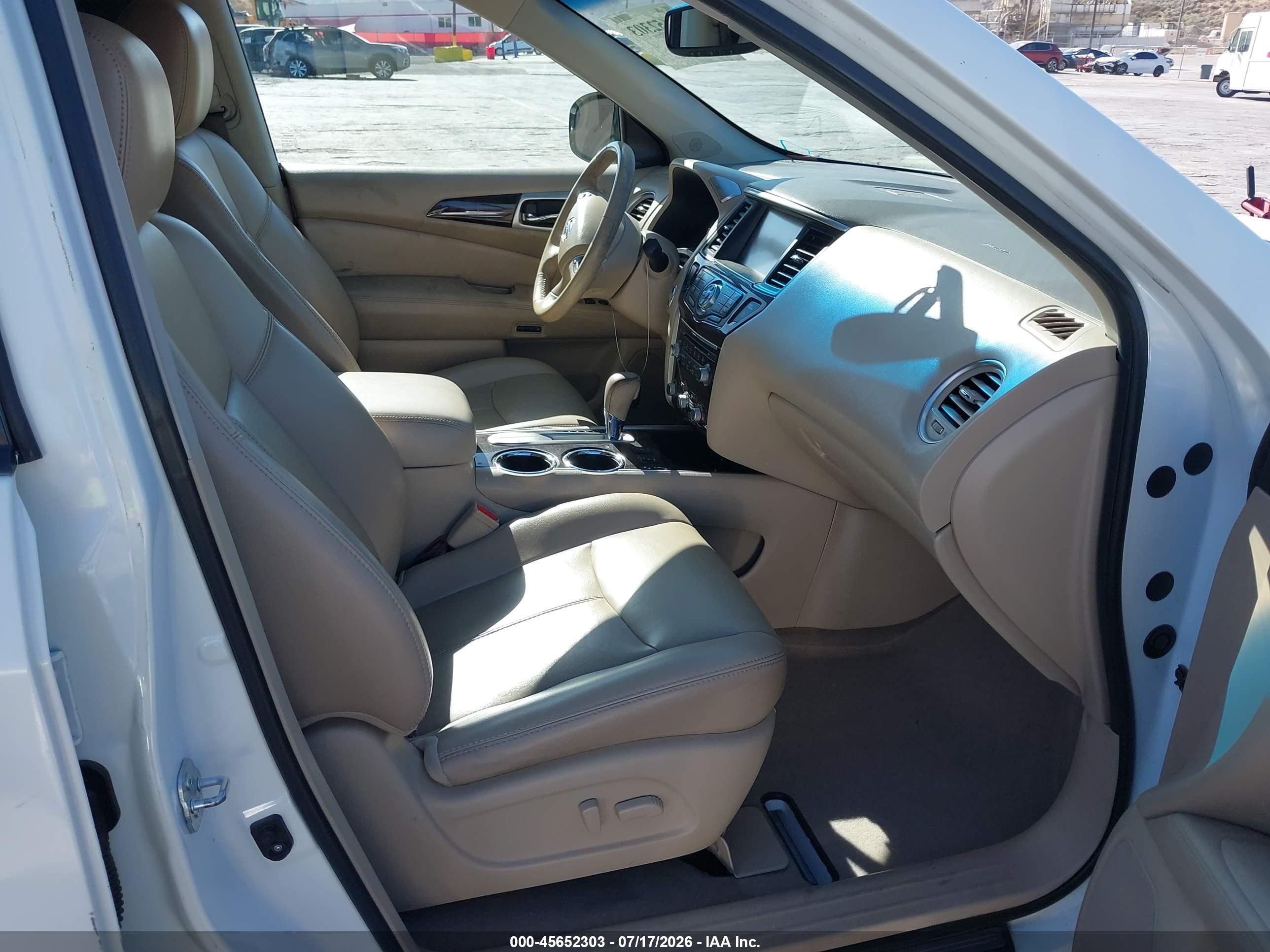 2015 Nissan Pathfinder Sl White vin: 5N1AR2MNXFC670685