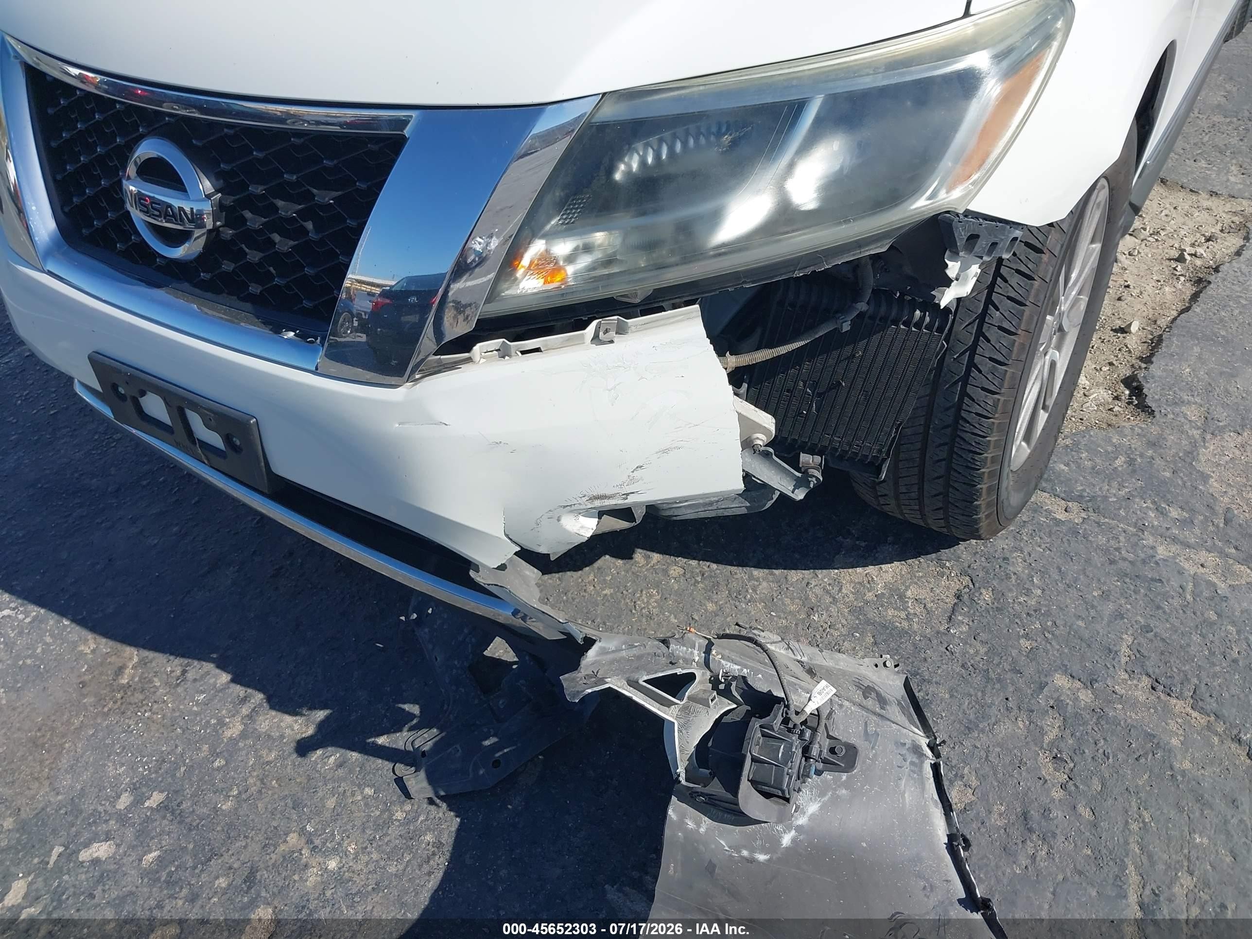 2015 Nissan Pathfinder Sl White vin: 5N1AR2MNXFC670685