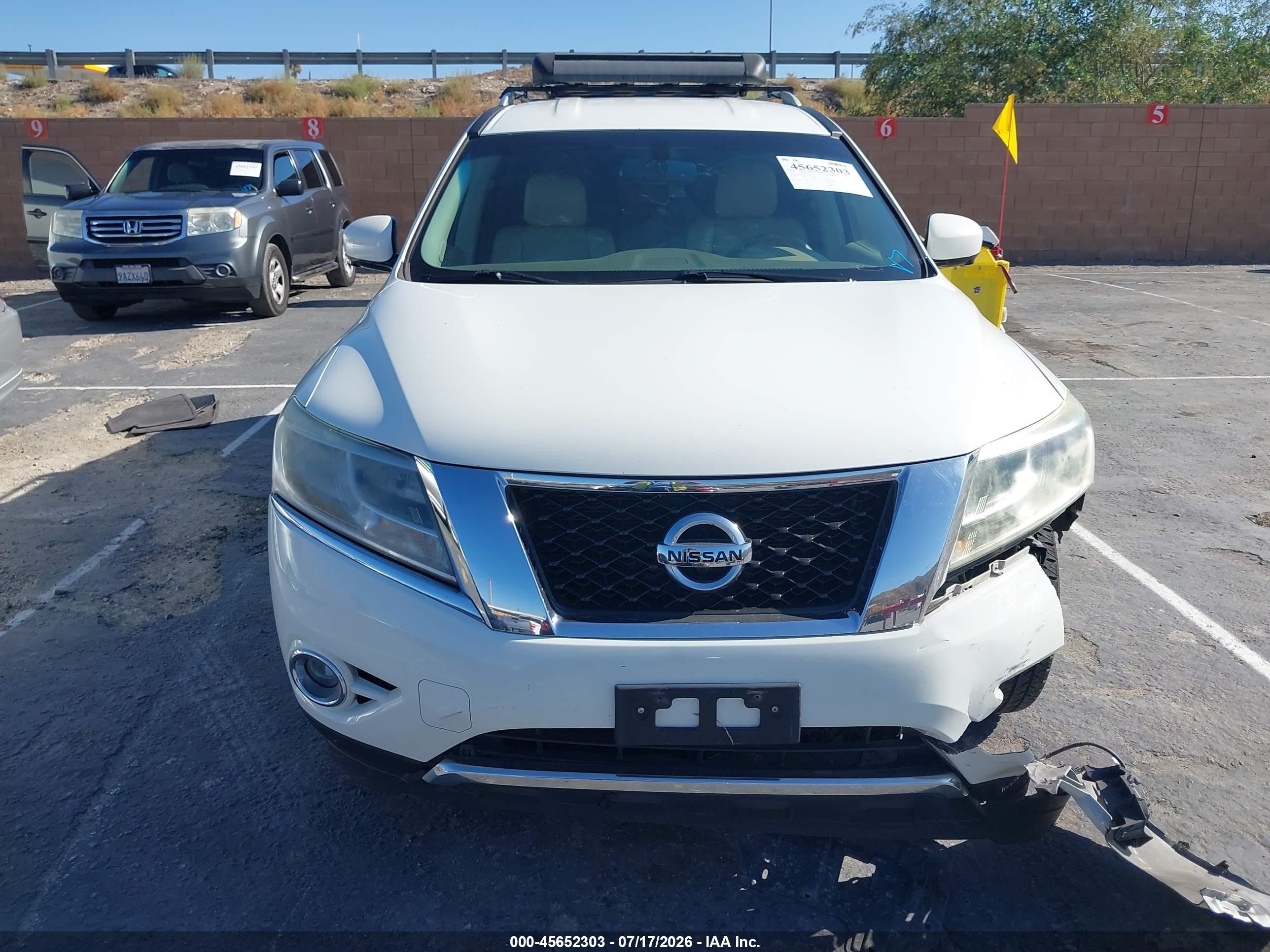 2015 Nissan Pathfinder Sl White vin: 5N1AR2MNXFC670685