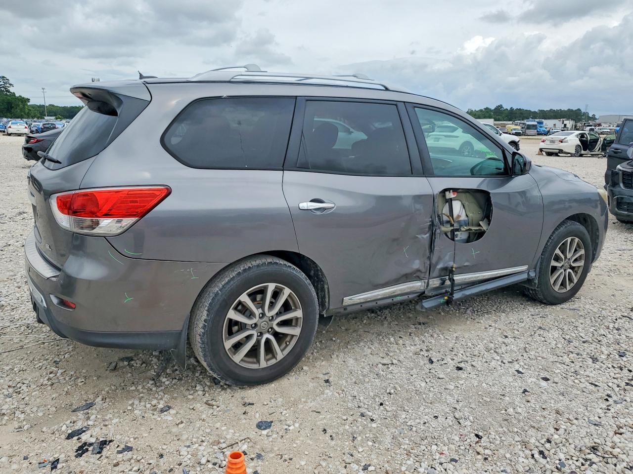 2015 Nissan Pathfinder Sl Gray vin: 5N1AR2MNXFC674400