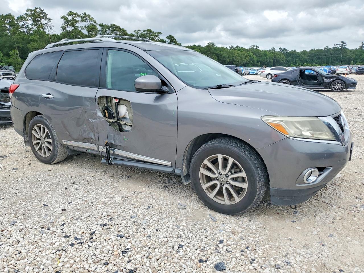 2015 Nissan Pathfinder Sl Gray vin: 5N1AR2MNXFC674400