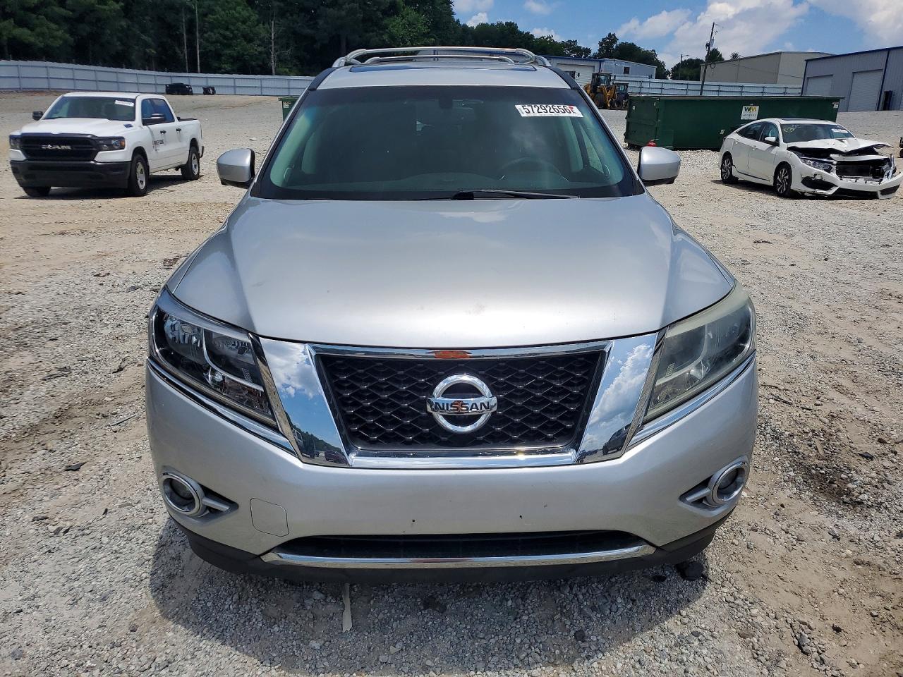 2015 Nissan Pathfinder S Silver vin: 5N1AR2MNXFC675501