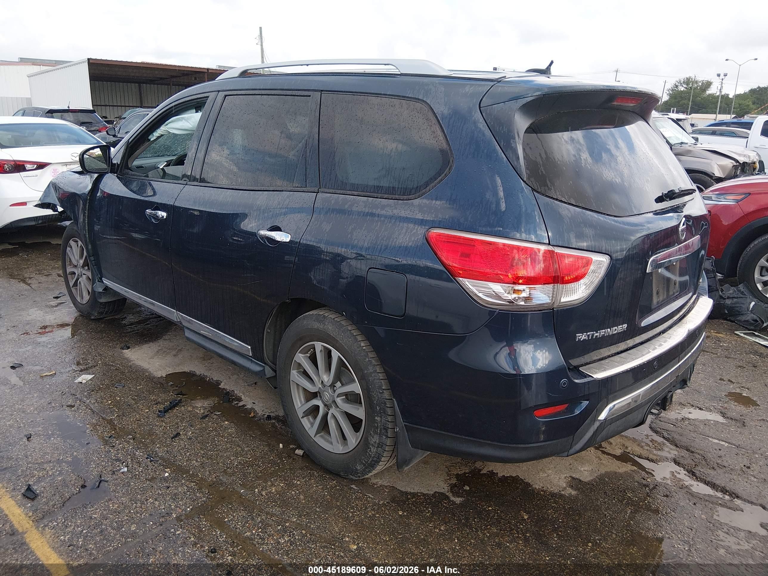2015 Nissan Pathfinder Sl Blue vin: 5N1AR2MNXFC685607