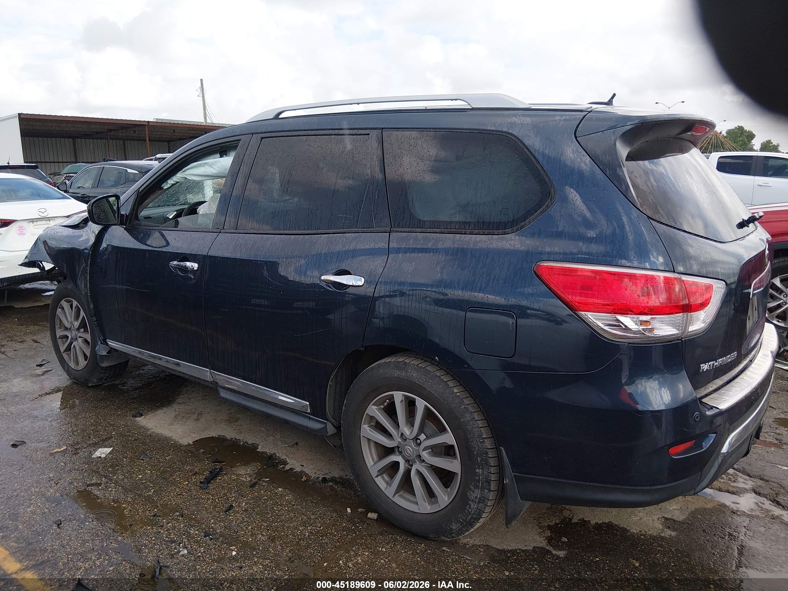 2015 Nissan Pathfinder Sl Blue vin: 5N1AR2MNXFC685607