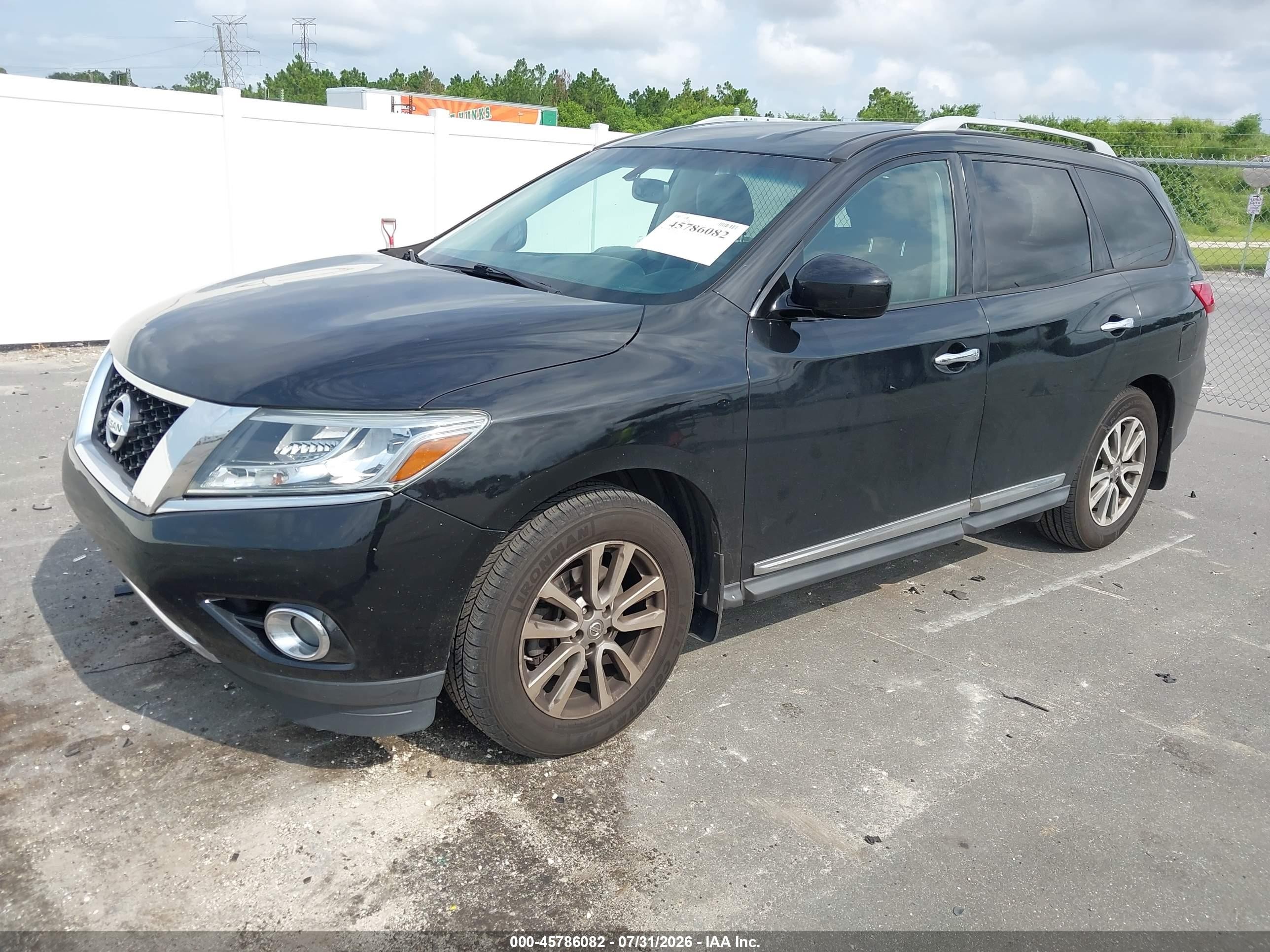 2015 Nissan Pathfinder Sl Black vin: 5N1AR2MNXFC685736