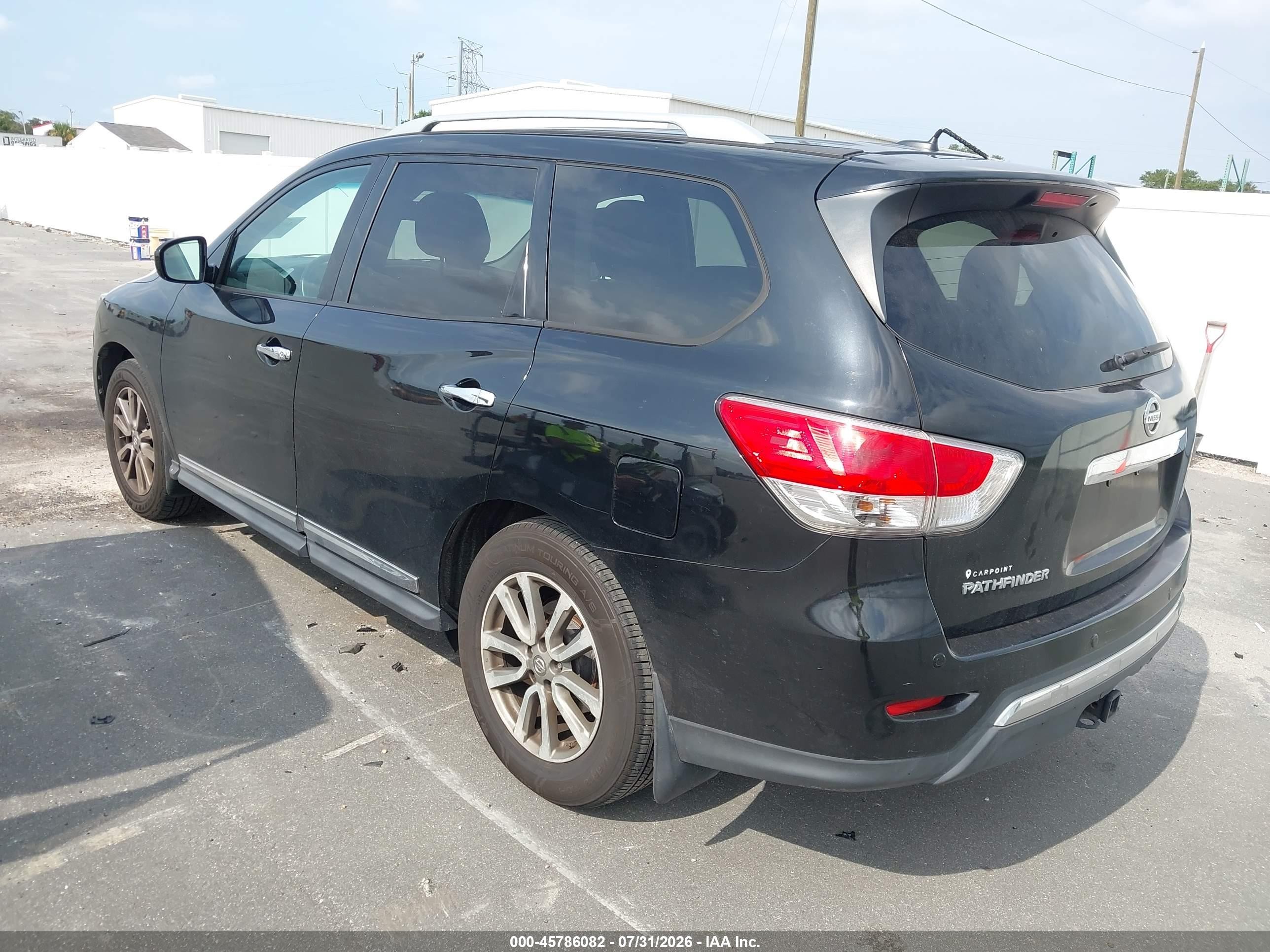 2015 Nissan Pathfinder Sl Black vin: 5N1AR2MNXFC685736