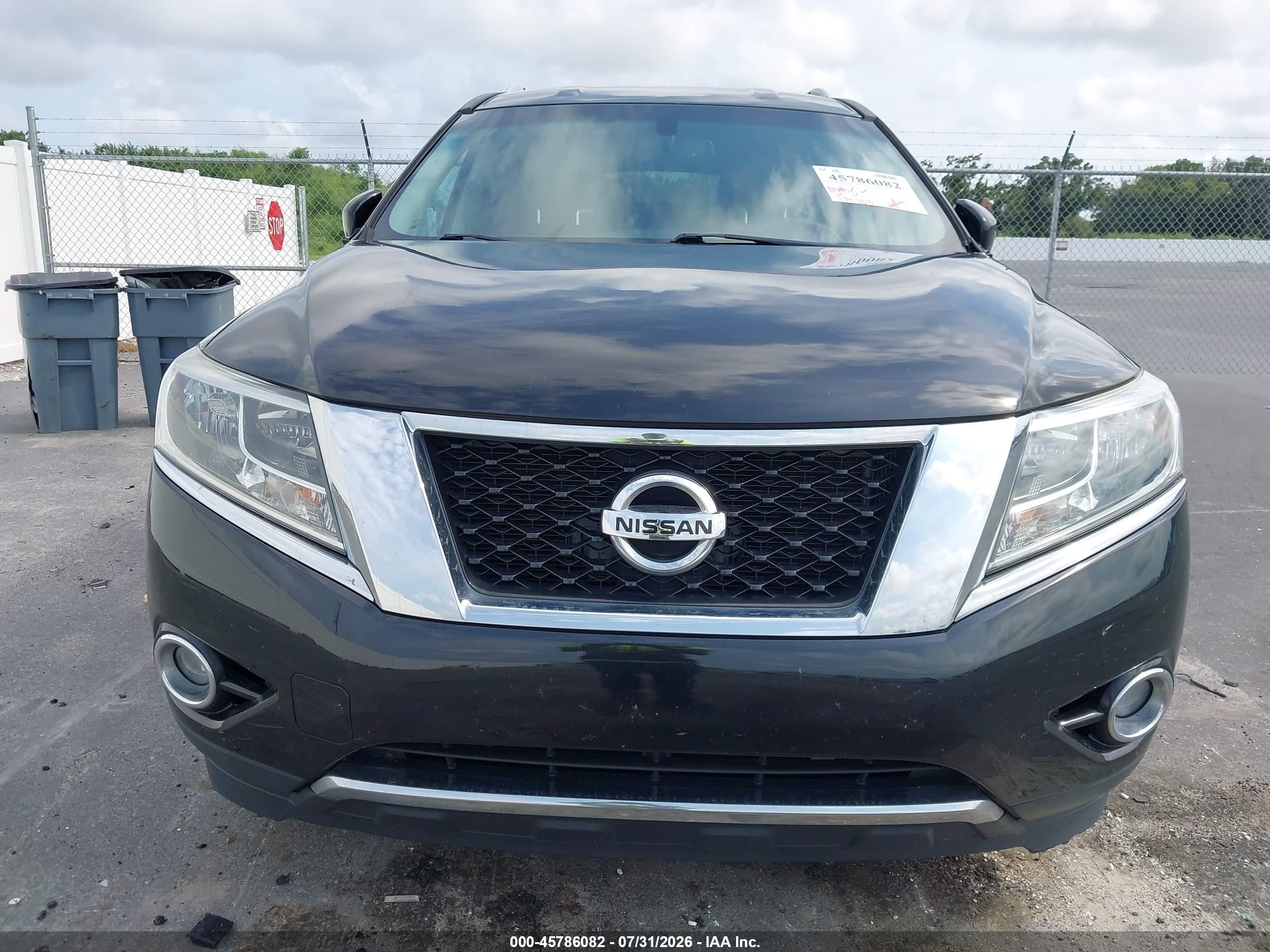 2015 Nissan Pathfinder Sl Black vin: 5N1AR2MNXFC685736