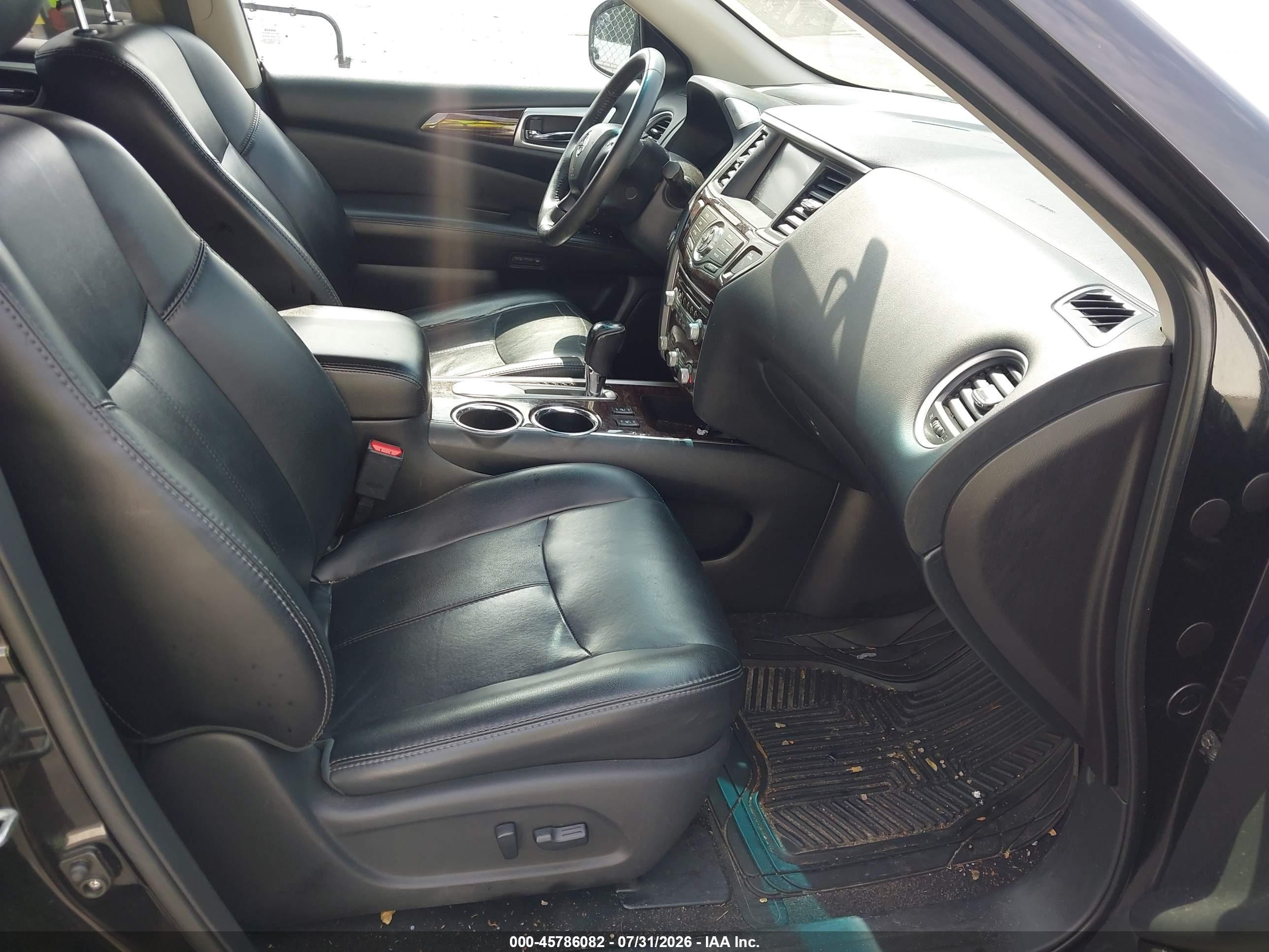 2015 Nissan Pathfinder Sl Black vin: 5N1AR2MNXFC685736