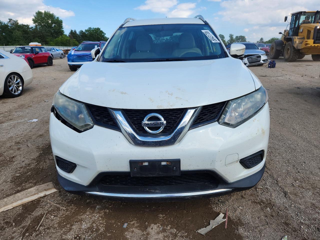 2014 Nissan Rogue Sv White vin: 5N1AT2MK0EC861084