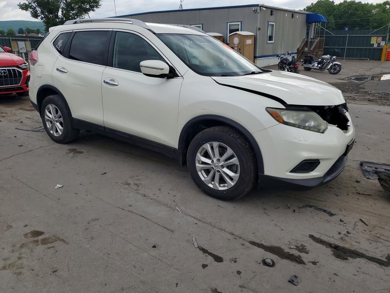 2015 Nissan Rogue Sv White vin: 5N1AT2MK0FC765750