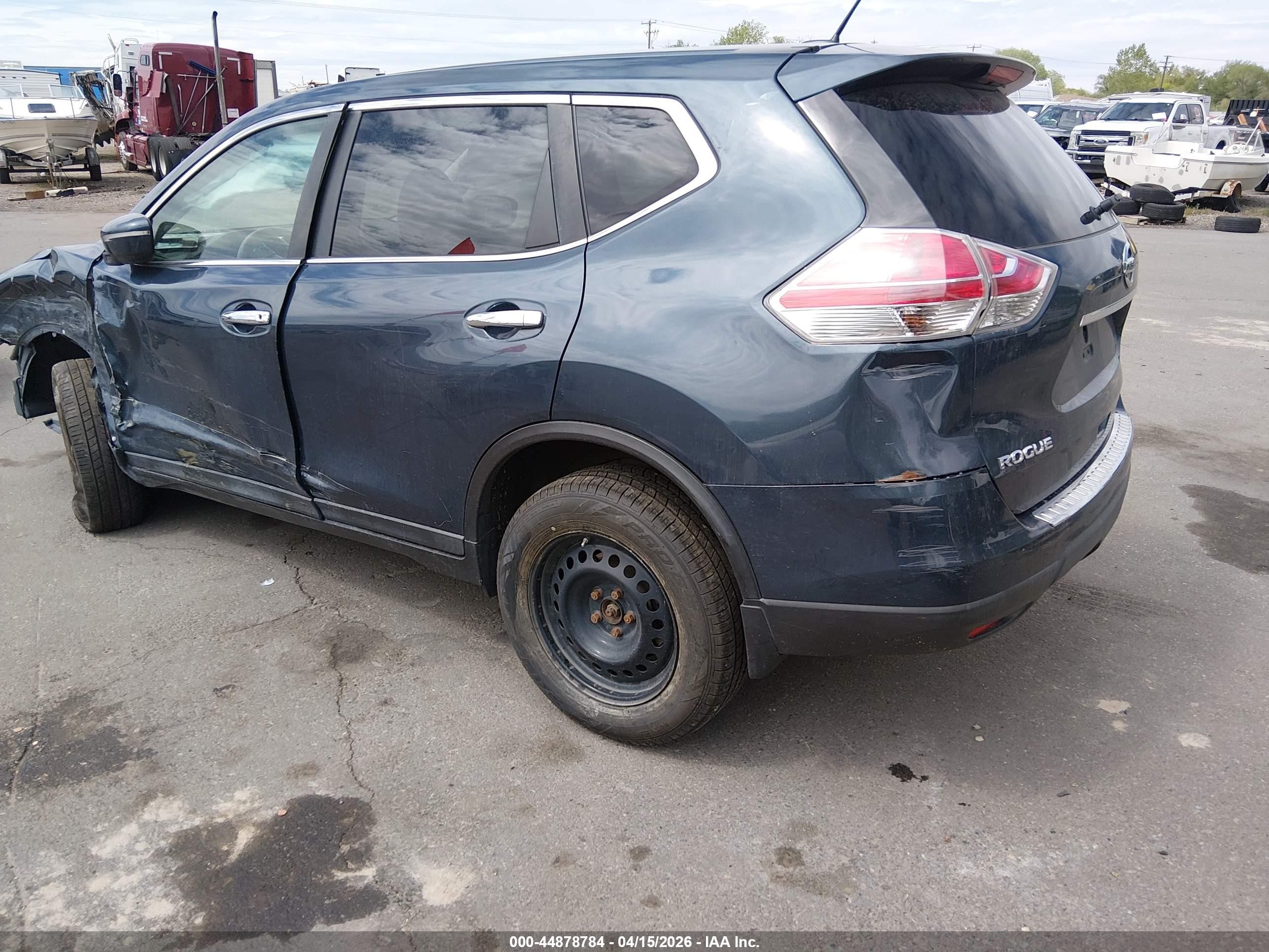 2015 Nissan Rogue S Blue vin: 5N1AT2MK0FC829186