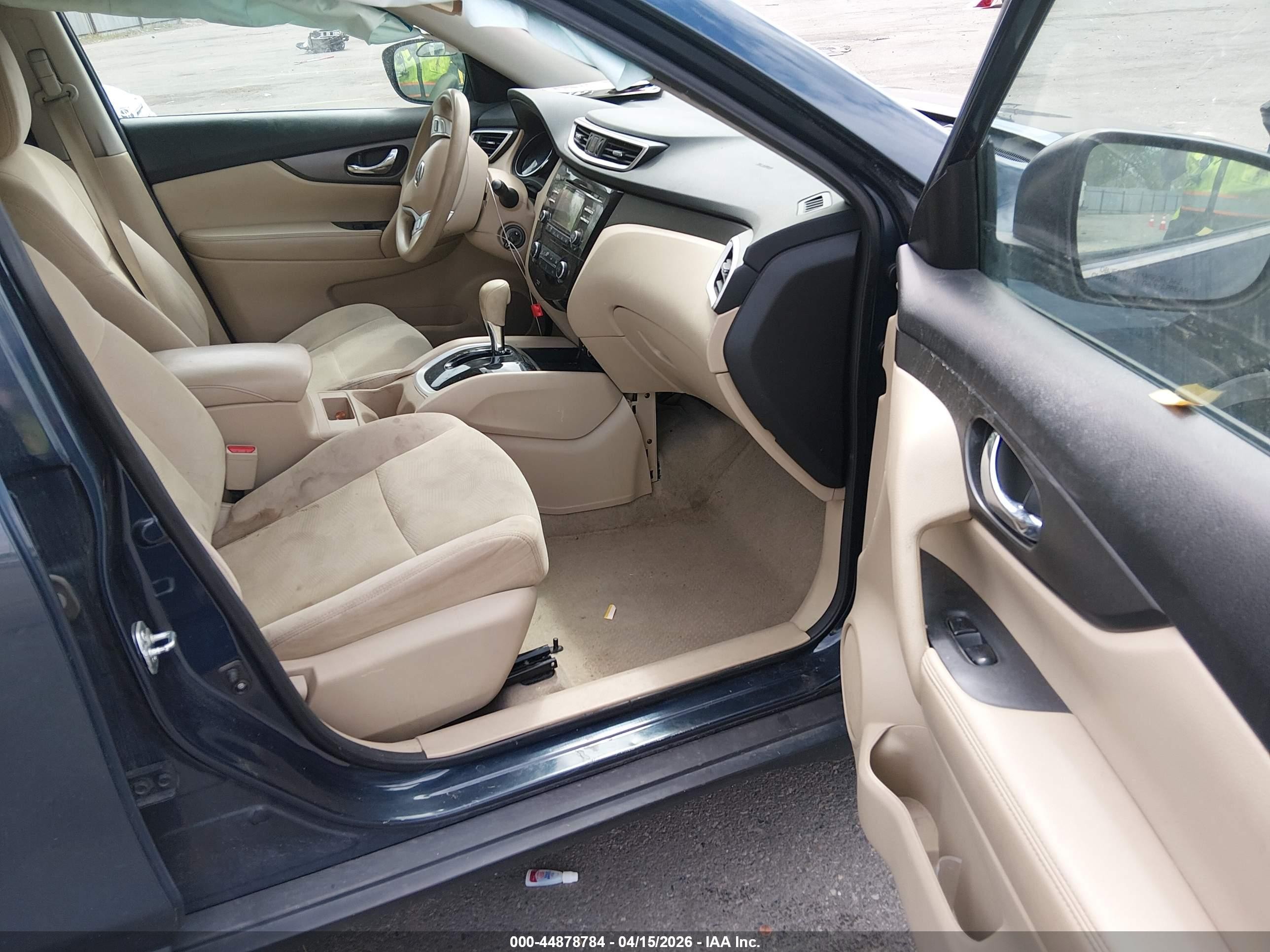 2015 Nissan Rogue S Blue vin: 5N1AT2MK0FC829186