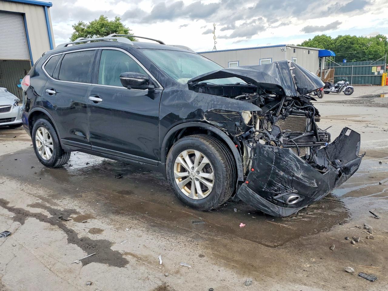 2015 Nissan Rogue Sv Black vin: 5N1AT2MK0FC896161