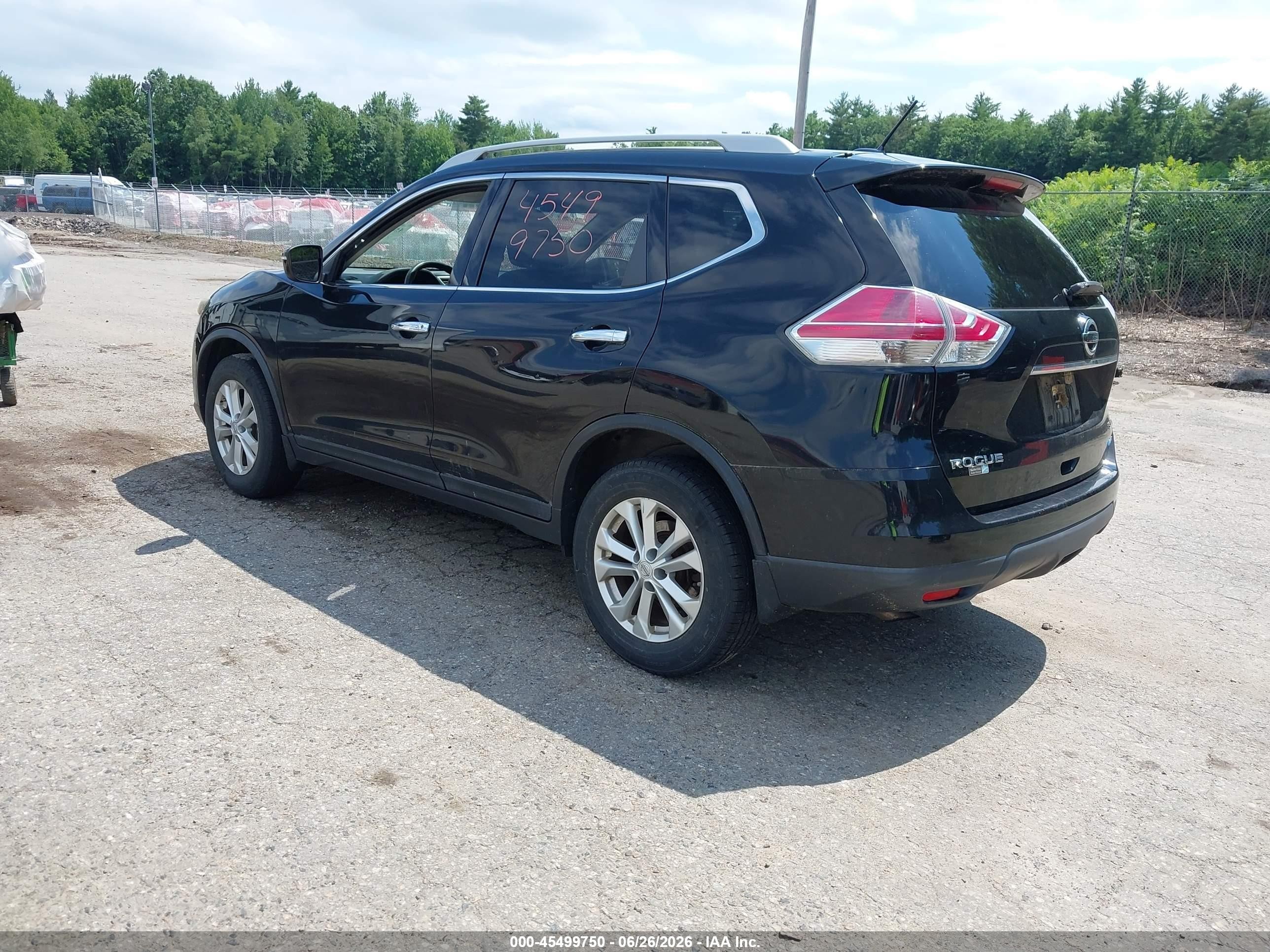 2014 Nissan Rogue Sv Black vin: 5N1AT2MK1EC761768