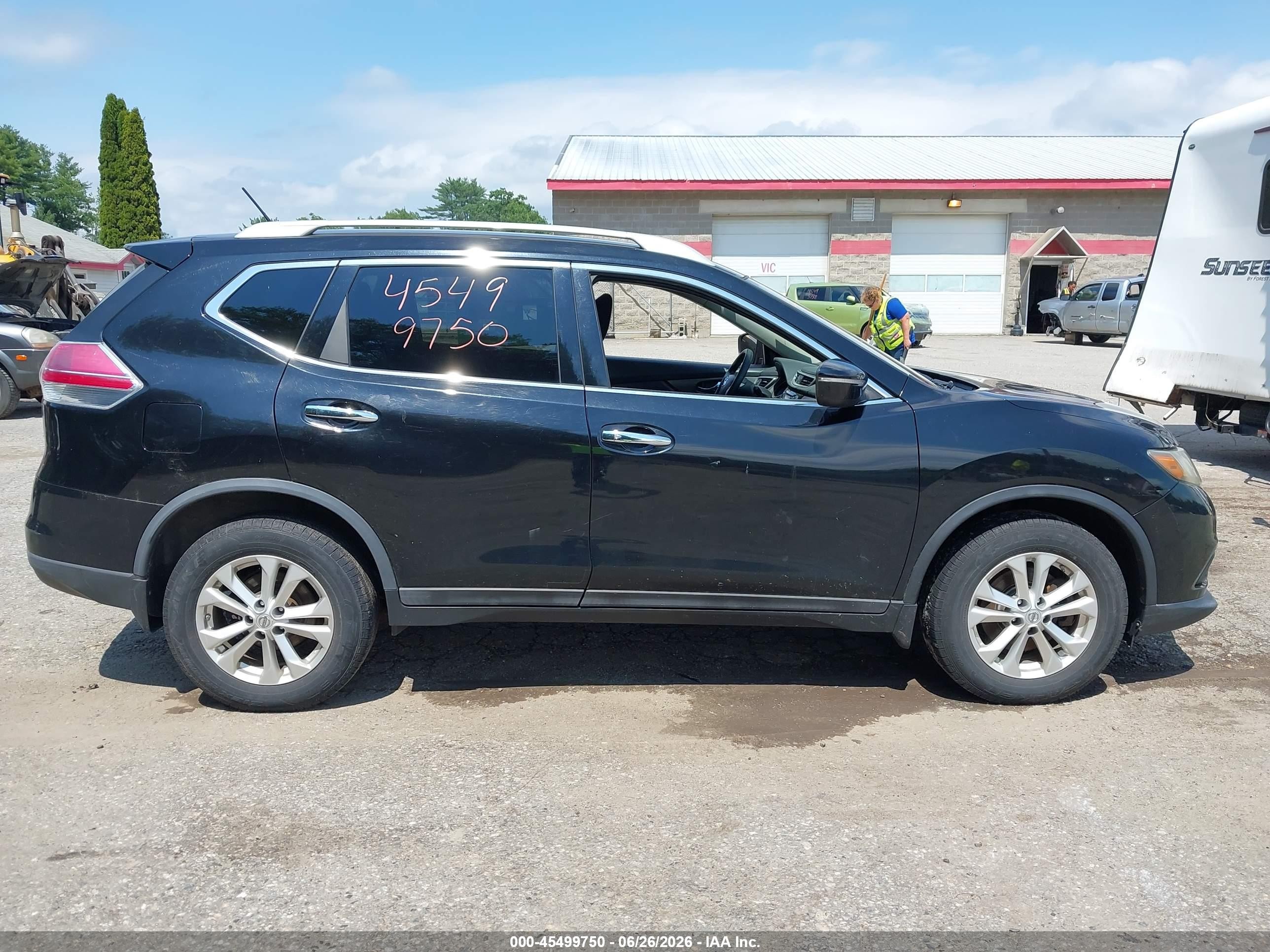 2014 Nissan Rogue Sv Black vin: 5N1AT2MK1EC761768