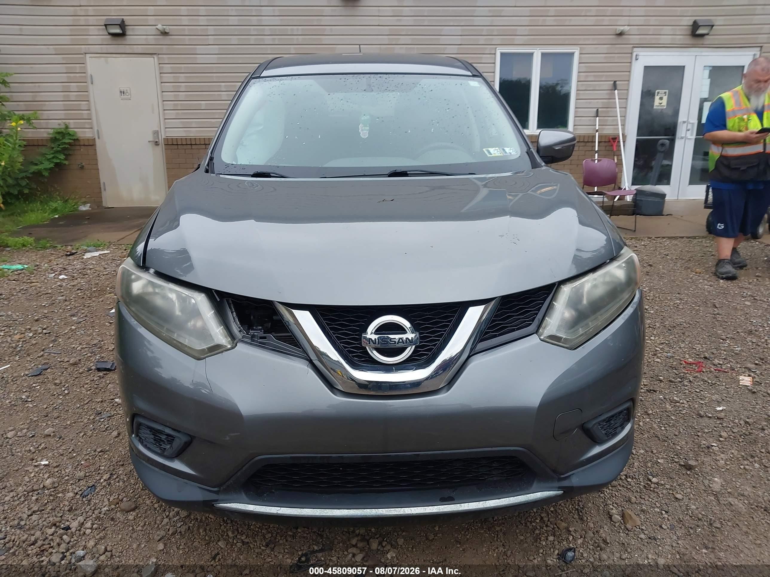 2015 Nissan Rogue S Gray vin: 5N1AT2MK1FC786669