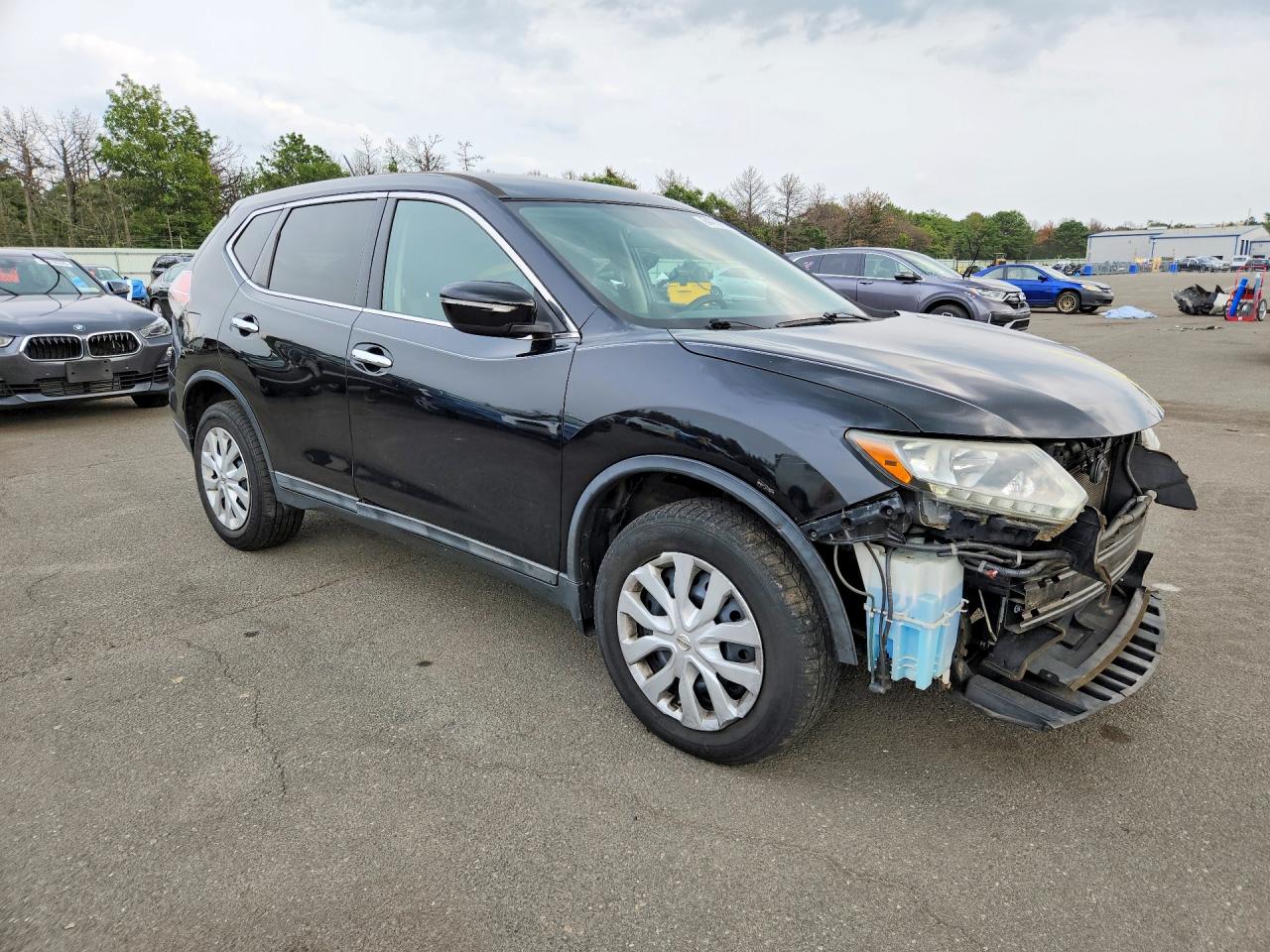 2015 Nissan Rogue S Black vin: 5N1AT2MK1FC867607