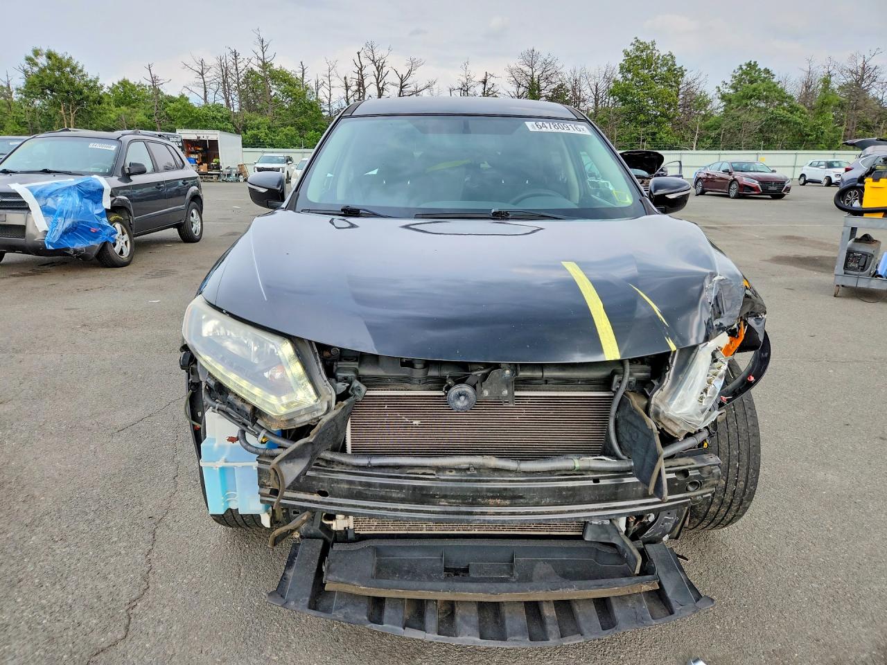 2015 Nissan Rogue S Black vin: 5N1AT2MK1FC867607