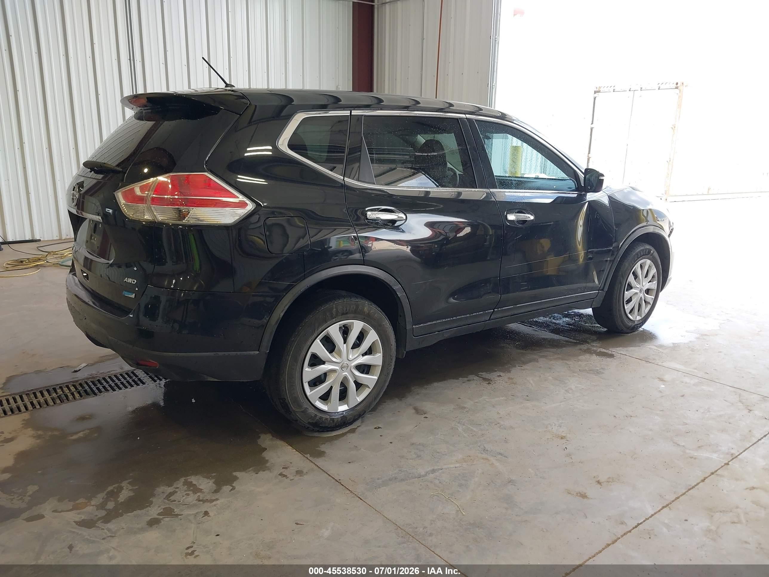 2014 Nissan Rogue S Black vin: 5N1AT2MK2EC776246