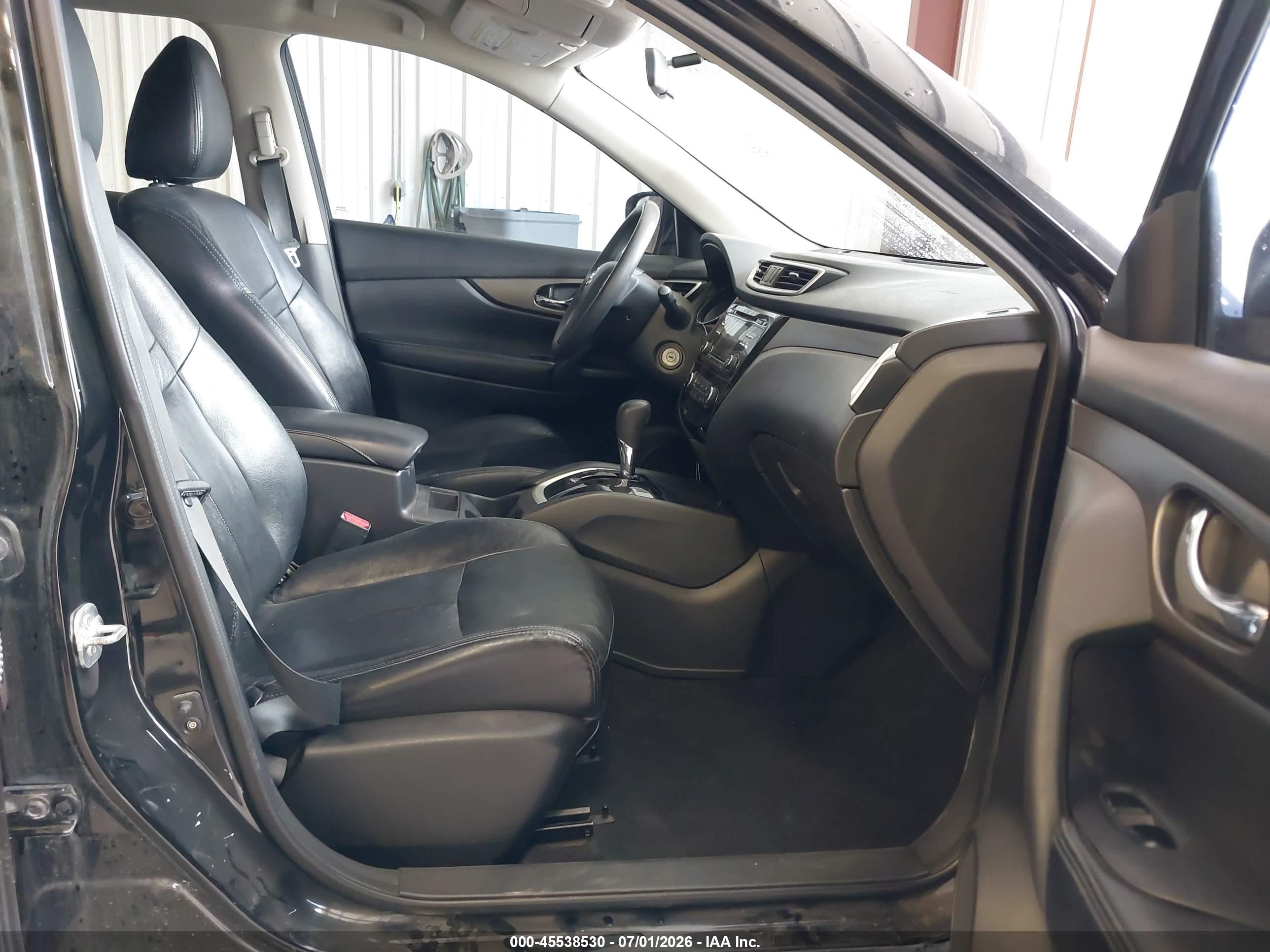 2014 Nissan Rogue S Black vin: 5N1AT2MK2EC776246