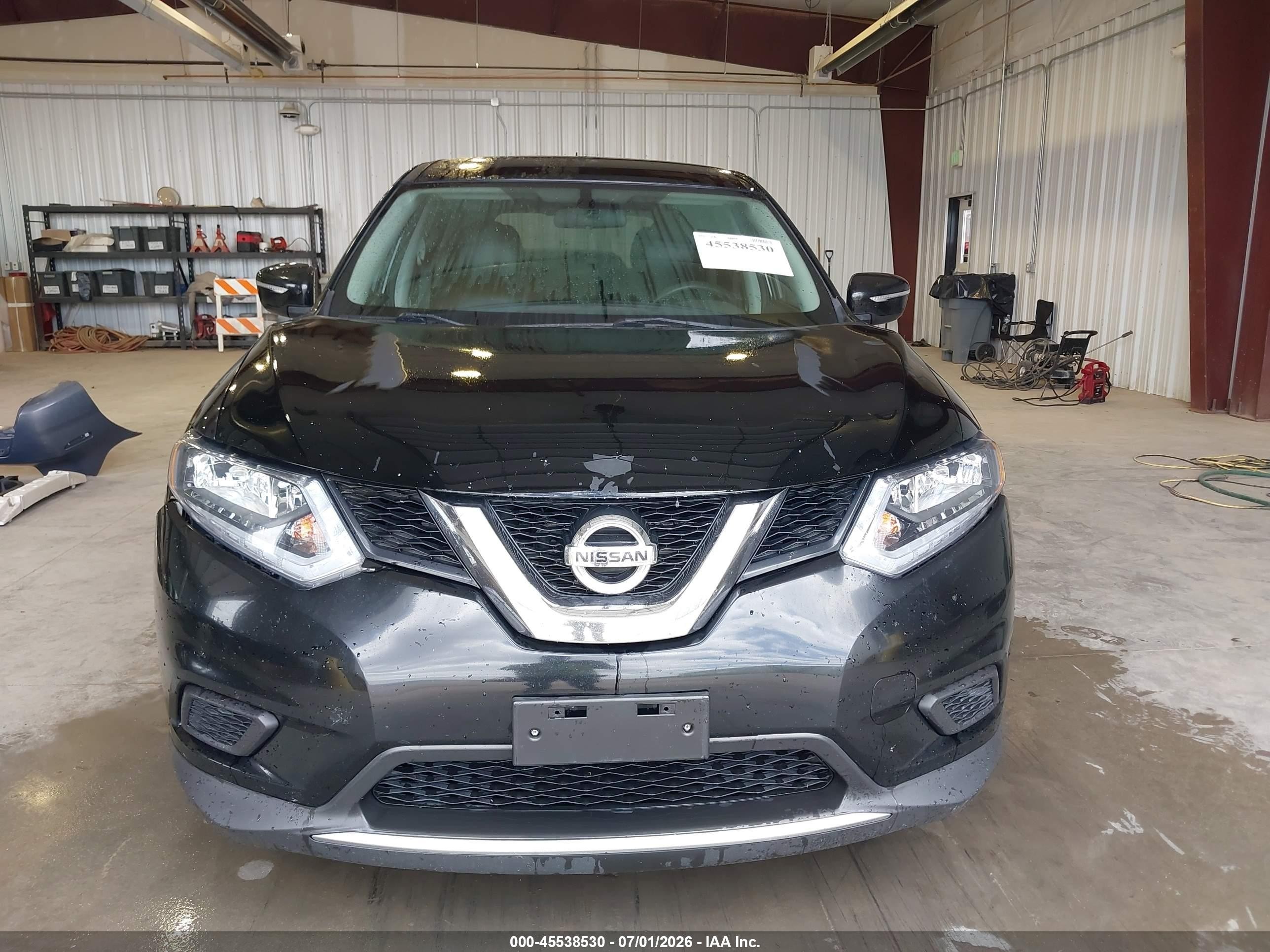 2014 Nissan Rogue S Black vin: 5N1AT2MK2EC776246