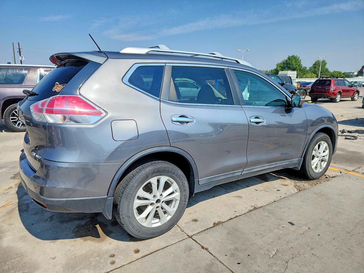 2015 Nissan Rogue Sv Серый vin: 5N1AT2MK2FC870631