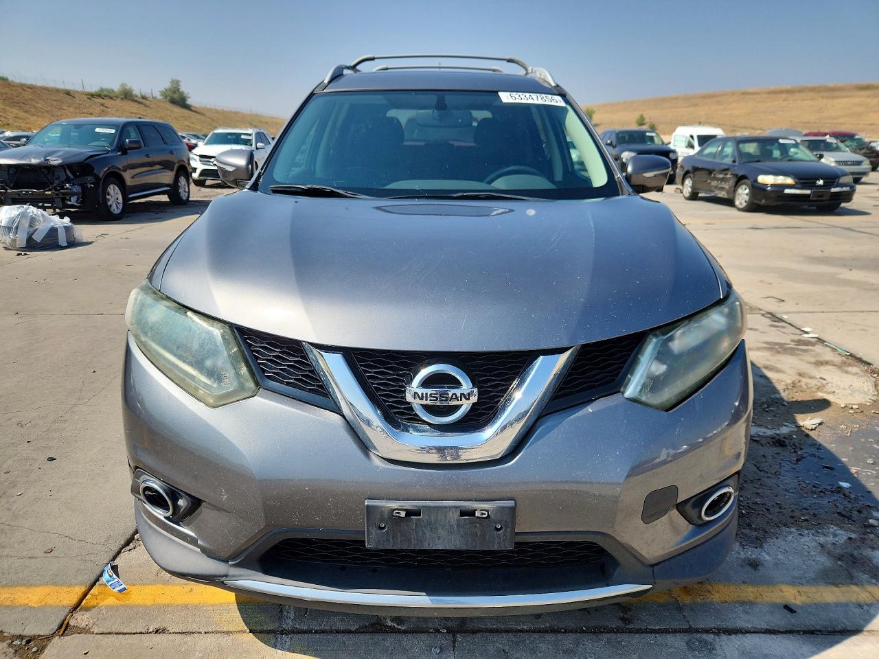 2015 Nissan Rogue Sv Серый vin: 5N1AT2MK2FC870631
