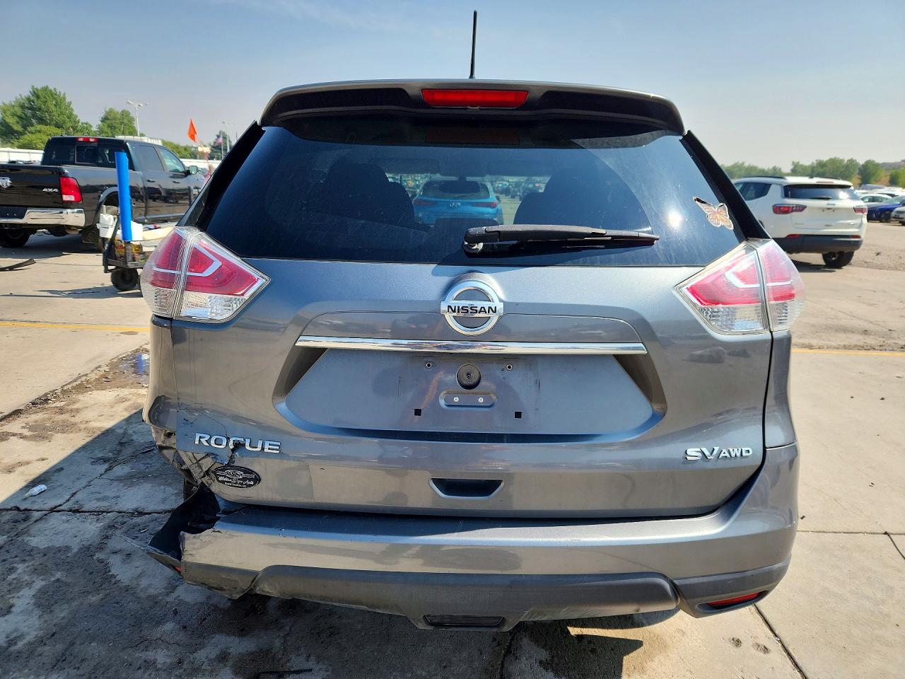 2015 Nissan Rogue Sv Серый vin: 5N1AT2MK2FC870631