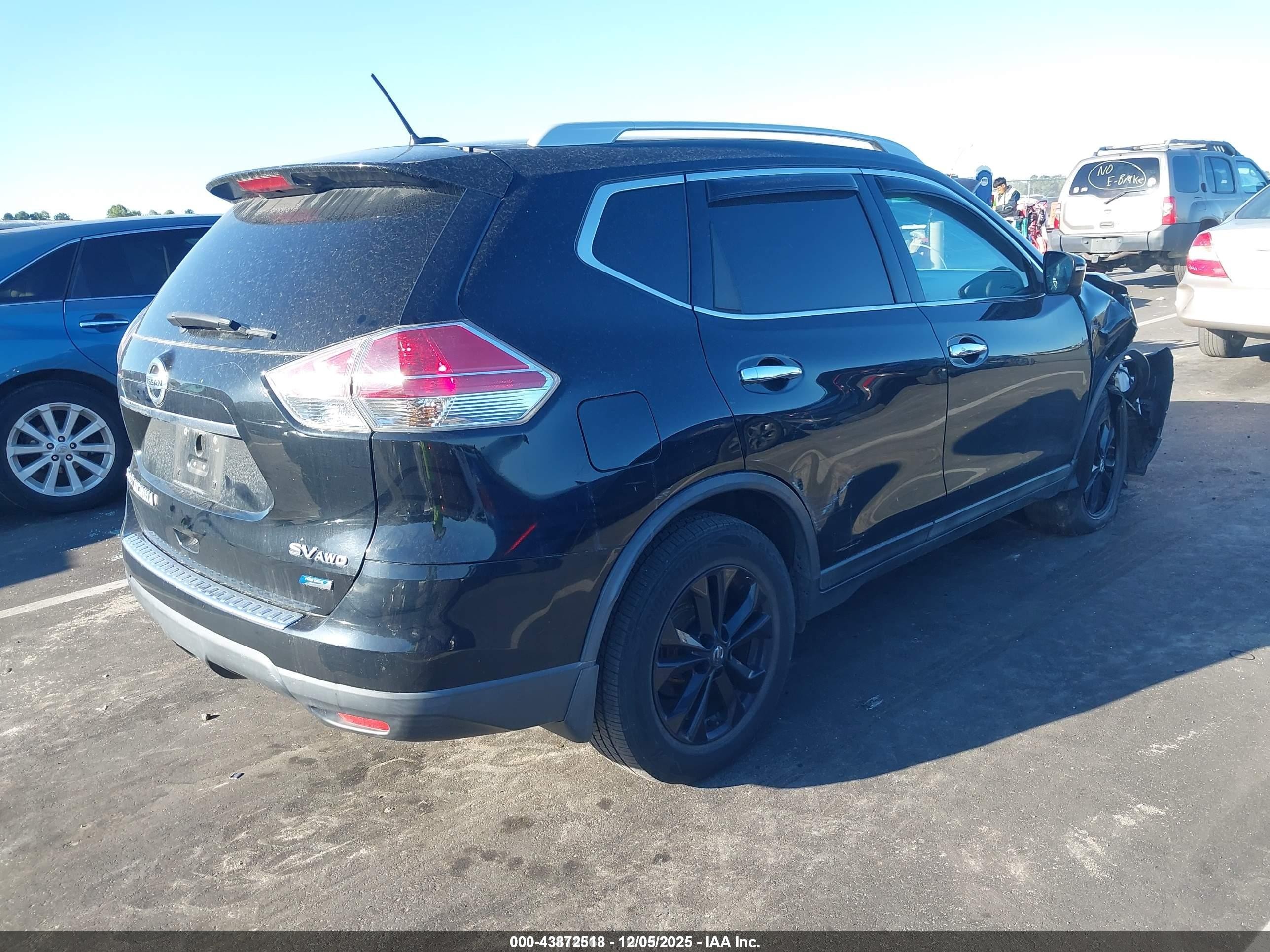 2014 Nissan Rogue Sv Черный vin: 5N1AT2MK3EC801333