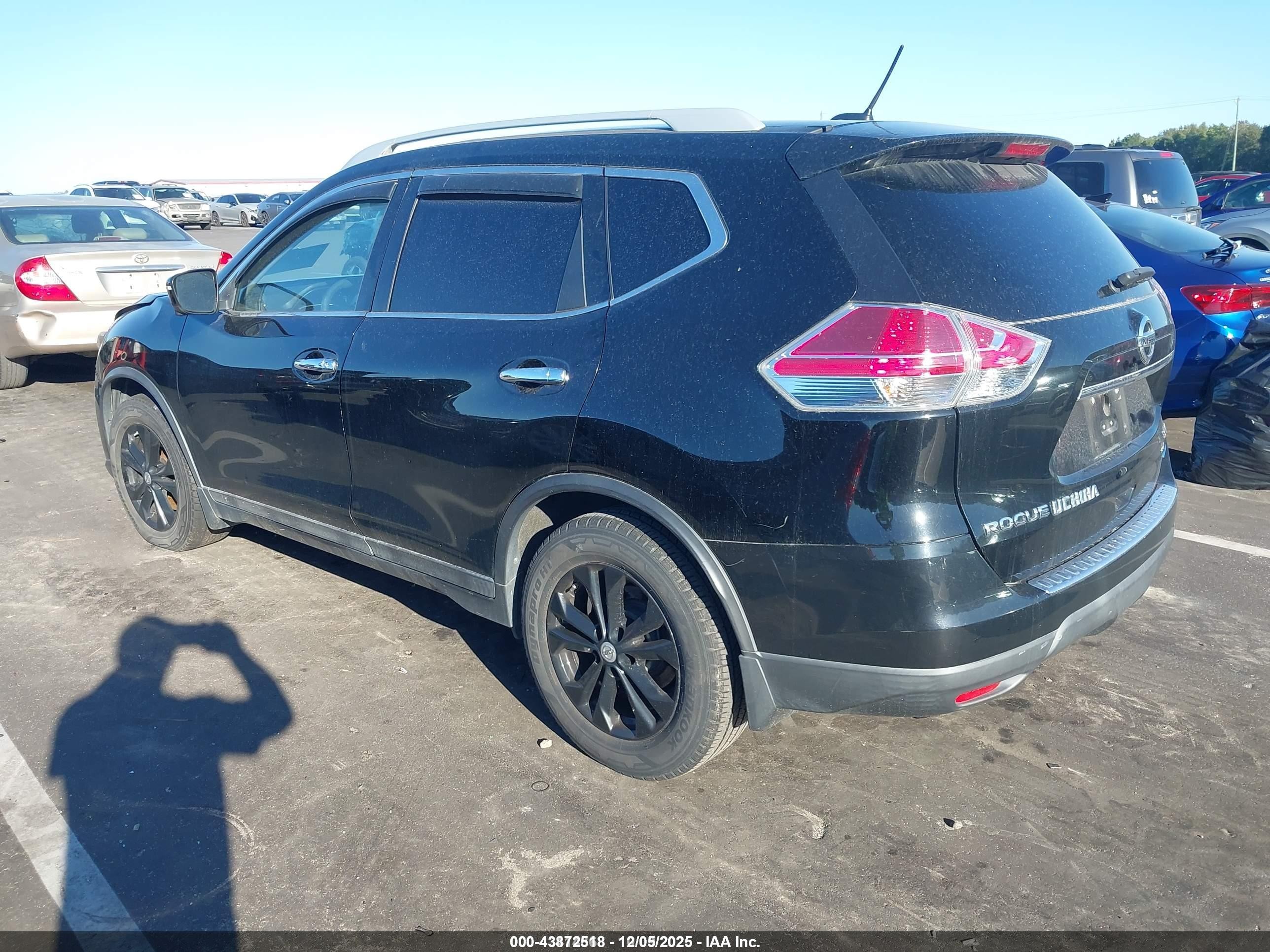 2014 Nissan Rogue Sv Черный vin: 5N1AT2MK3EC801333