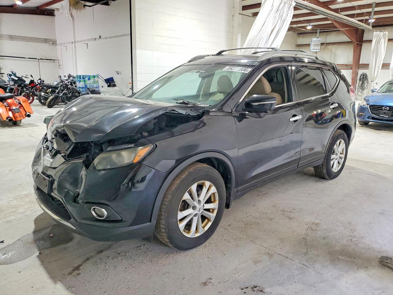 2014 Nissan Rogue Sv Black vin: 5N1AT2MK3EC814180