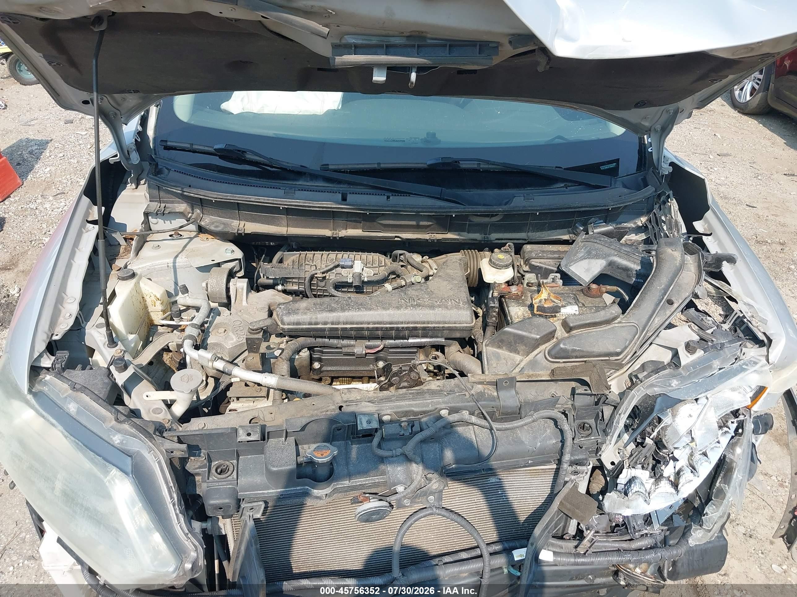 2015 Nissan Rogue Sv Silver vin: 5N1AT2MK3FC894811