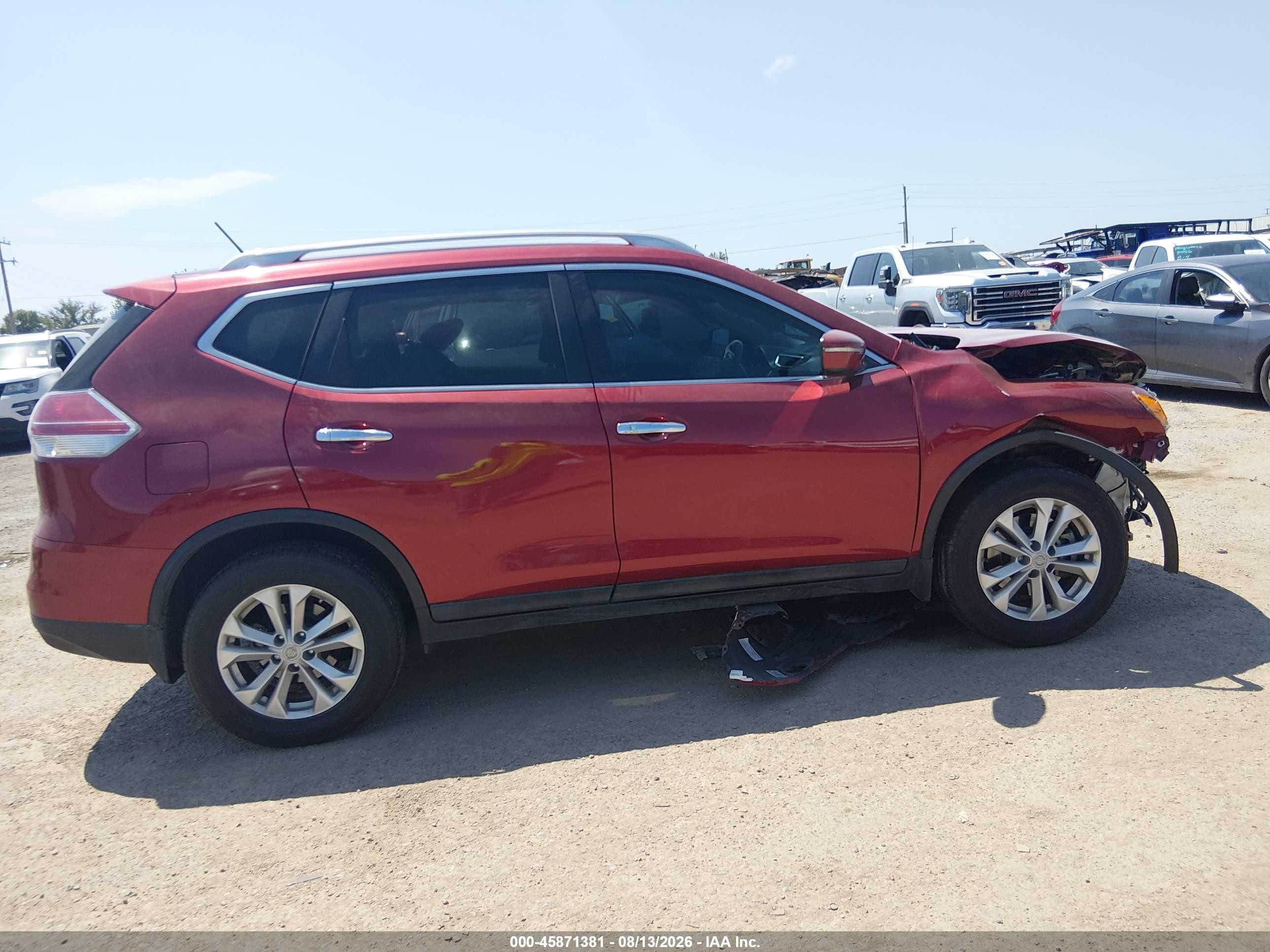 2015 Nissan Rogue S/sl/sv Red vin: 5N1AT2MK3FF755200