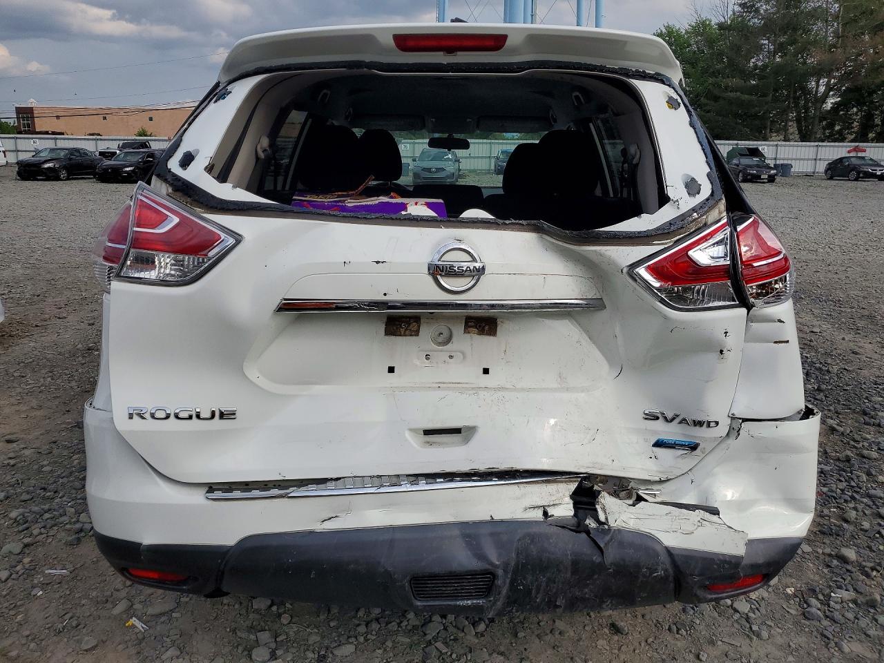 2014 Nissan Rogue Sv White vin: 5N1AT2MK4EC781836