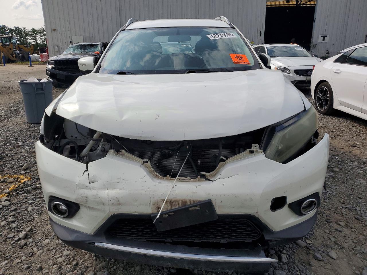 2014 Nissan Rogue Sv White vin: 5N1AT2MK4EC781836