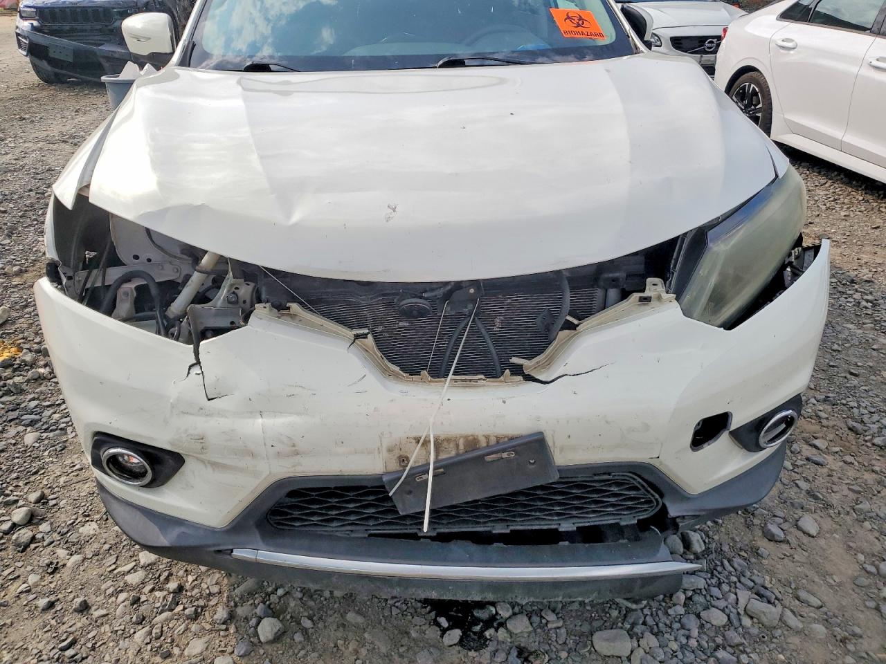 2014 Nissan Rogue Sv White vin: 5N1AT2MK4EC781836