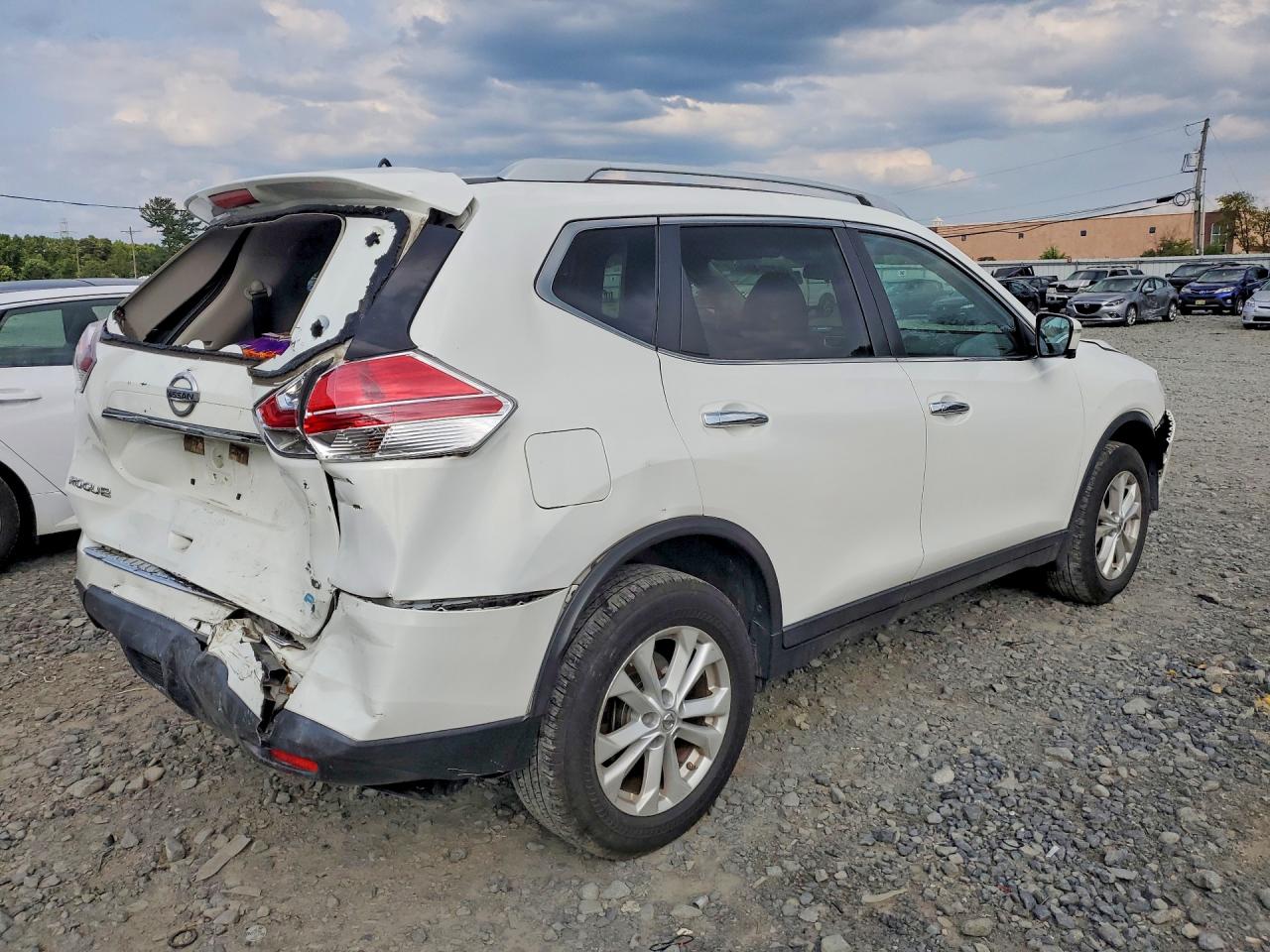 2014 Nissan Rogue Sv White vin: 5N1AT2MK4EC781836